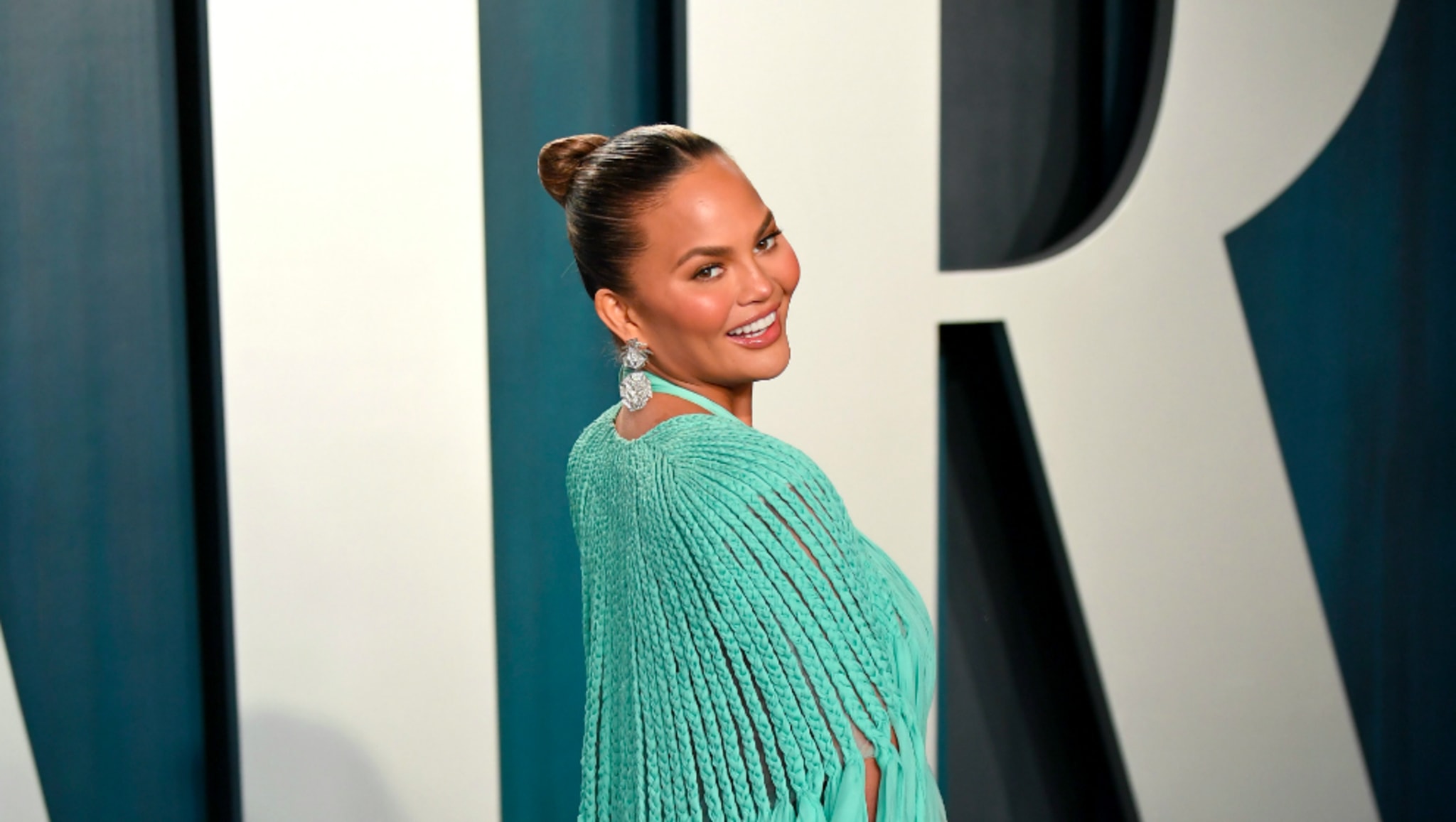 Chrissy Teigen attends the 2020 Vanity Fair Oscar Party