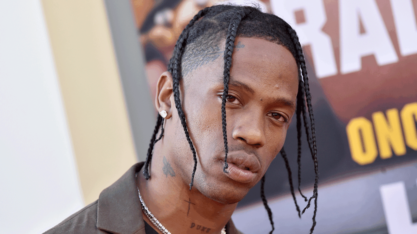 Travis Scott at the 'Once Upon a Time in Hollywood' premiere.