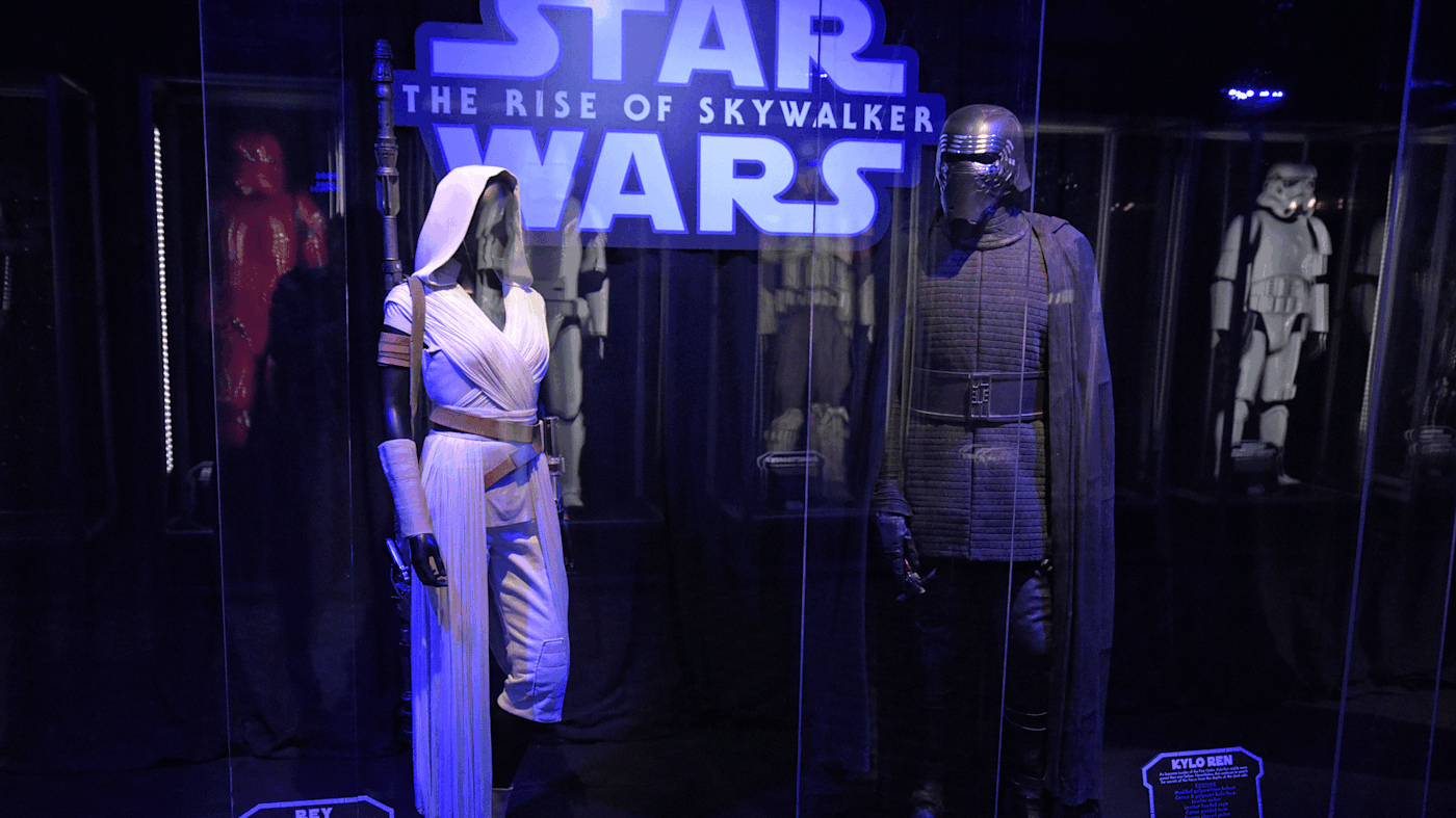 Kylo Ren and Rey costumes.