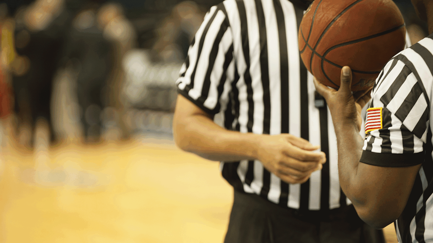 Stock image of a pair of refs.