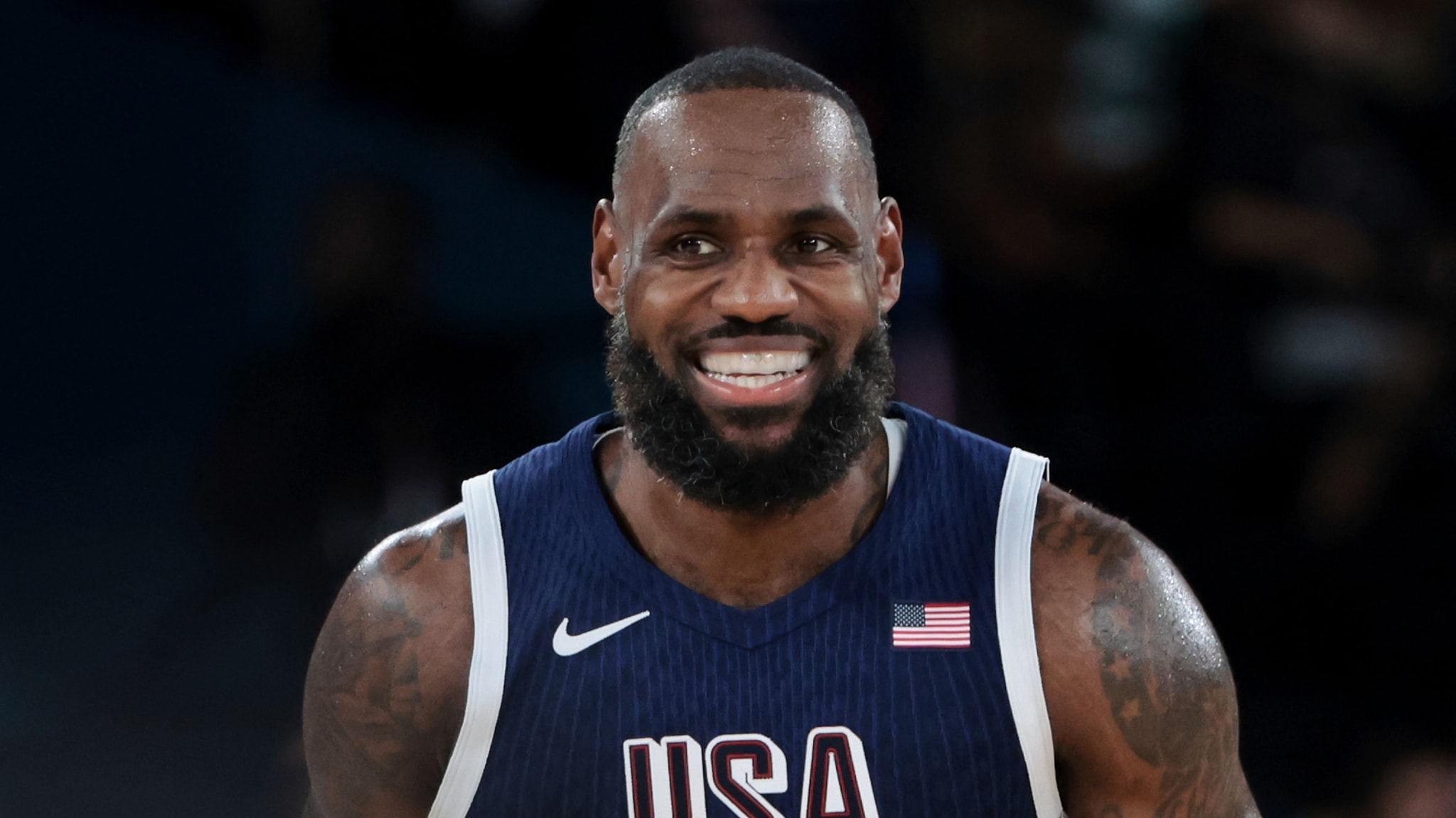 LeBron James during Men's basketball Quarterfinal game between Team USA and Team Brazil
