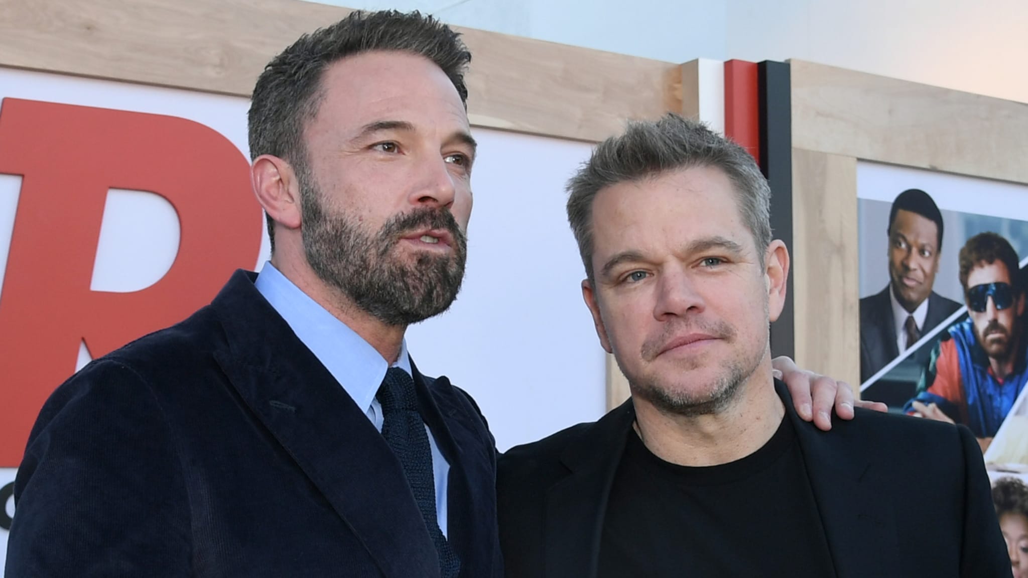 Ben Affleck and Matt Damon on red carpet