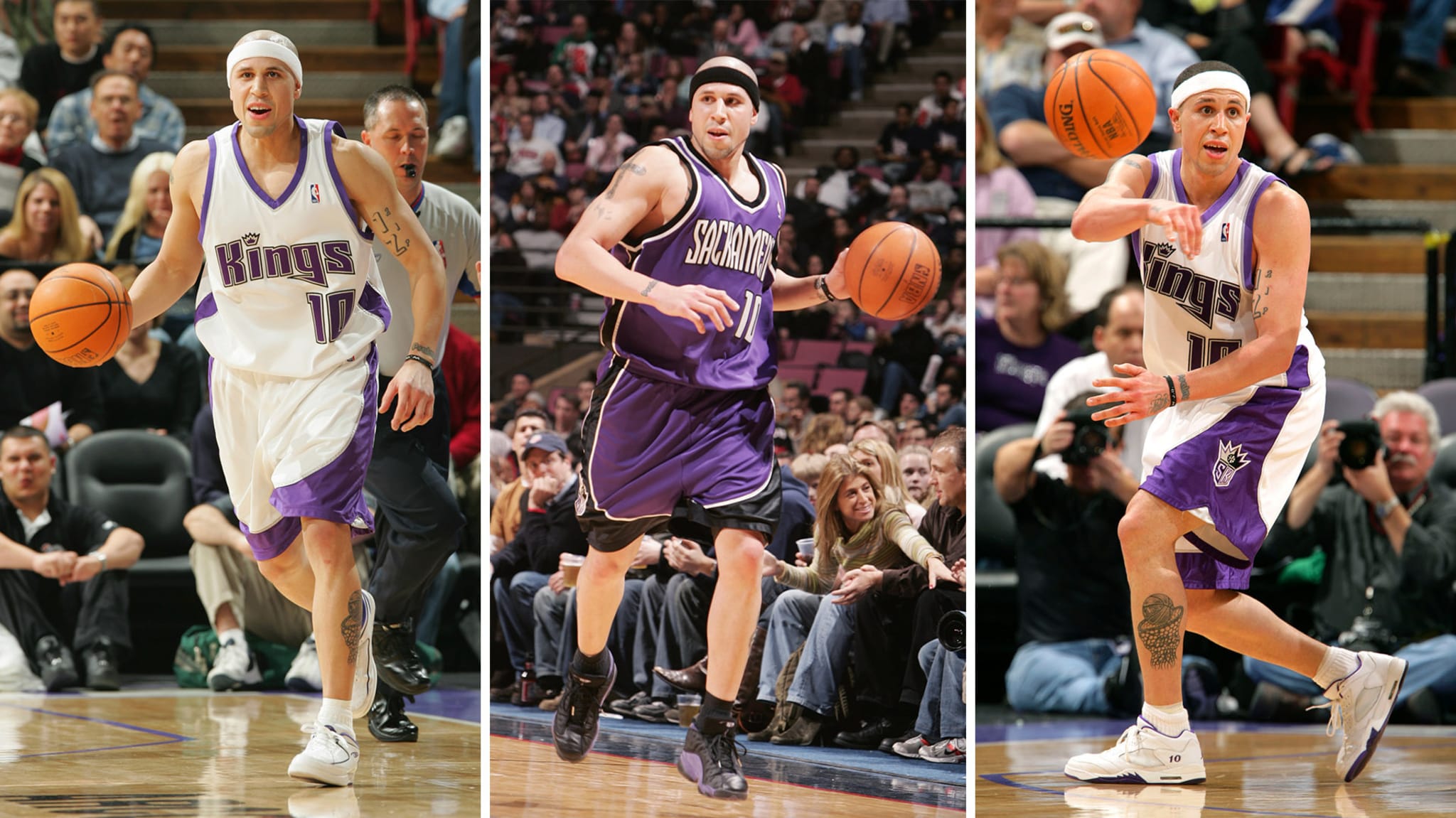 Mike Bibby playing in Air Jordans