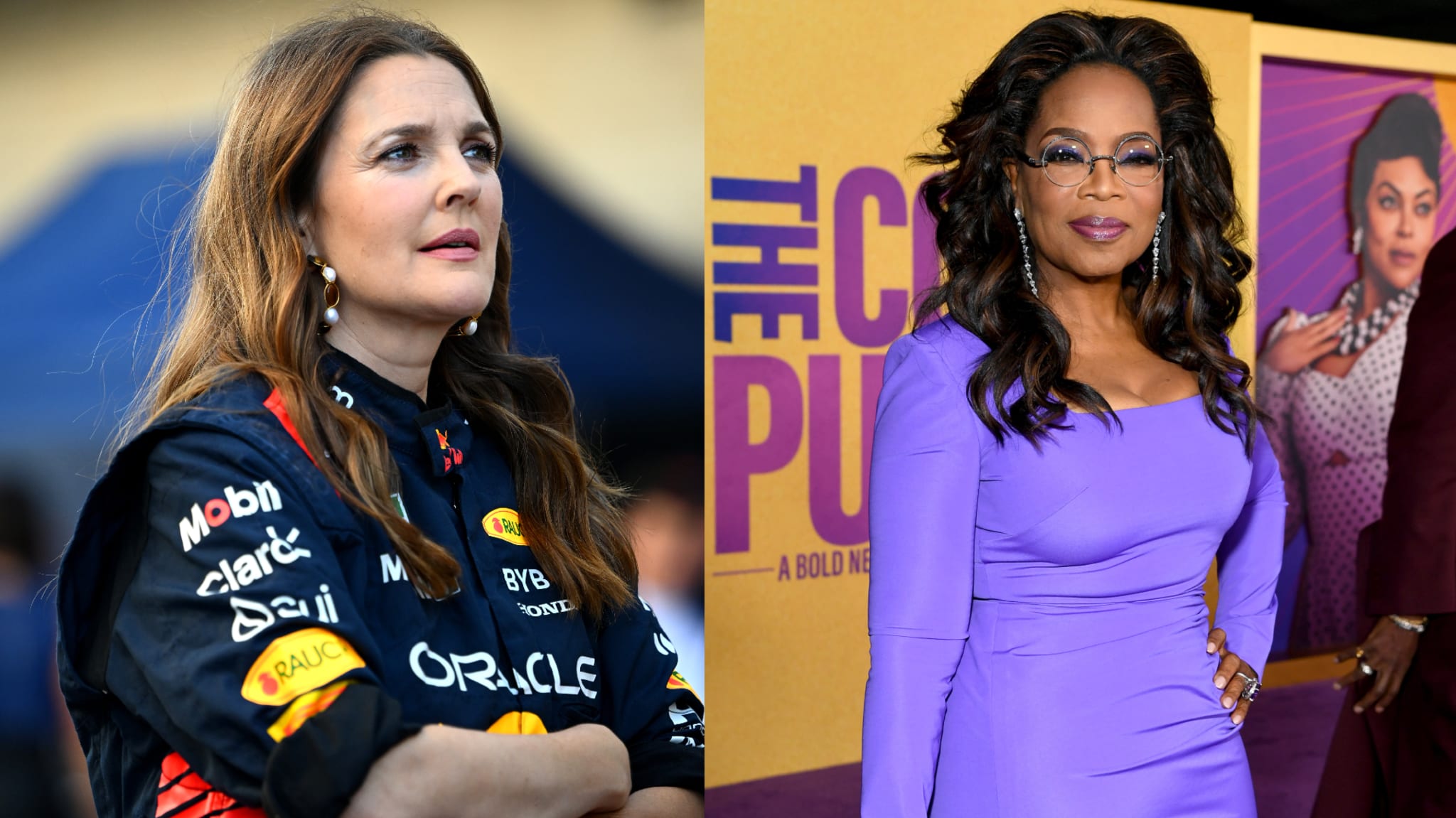 drew barrymore and oprah are pictured