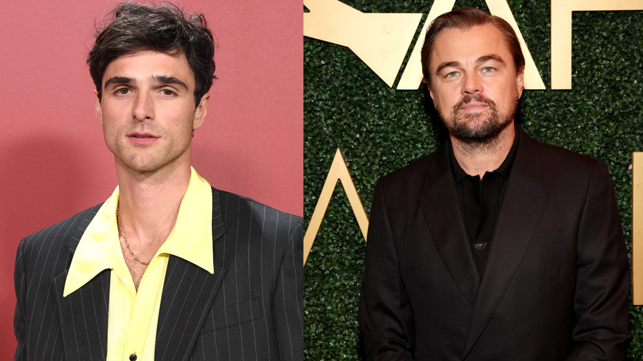 jacob elordi and leonardo dicaprio on red carpets