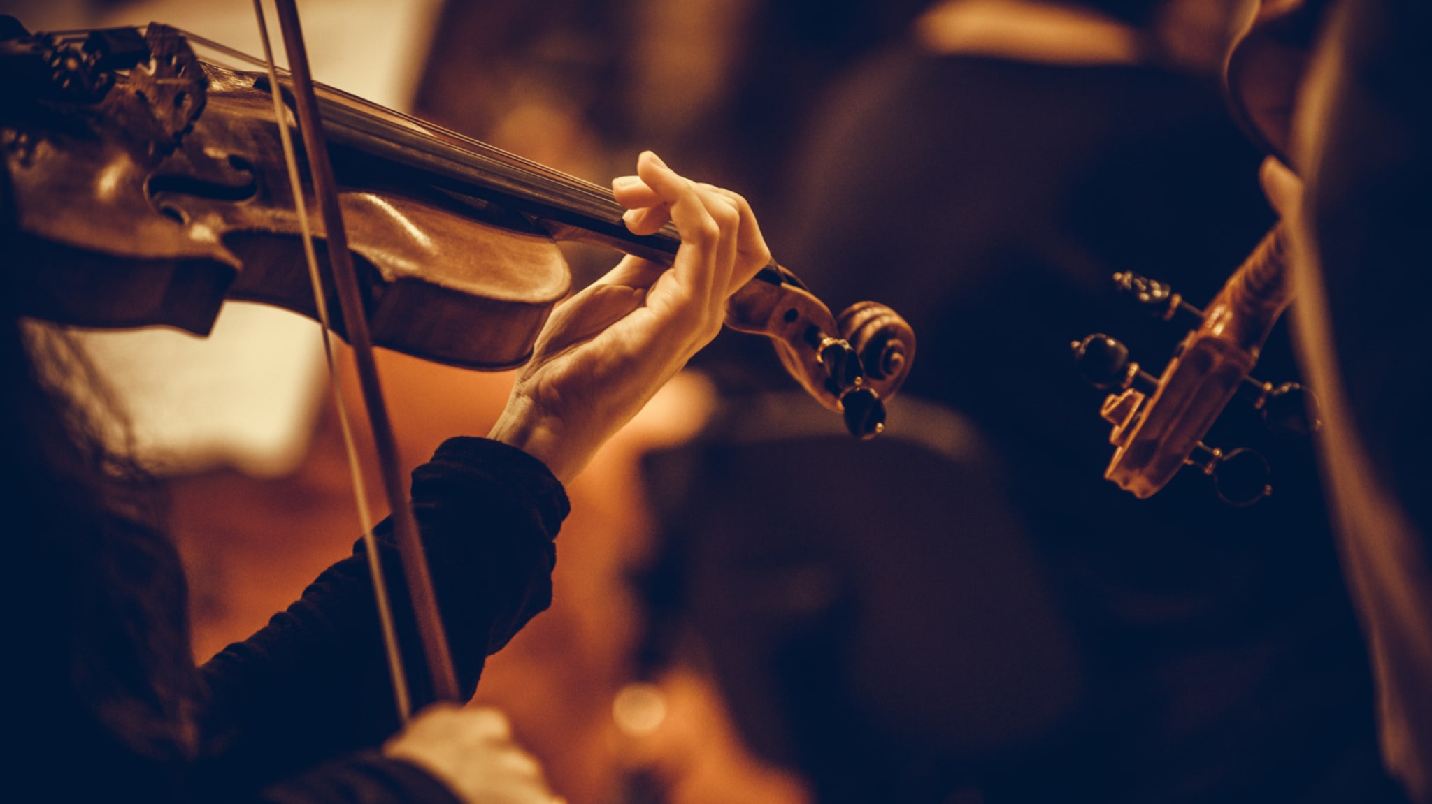 woman pictured playing violin