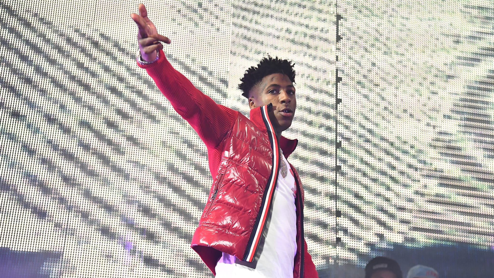 Rapper NBA YoungBoy performs onstage during Lil Baby & Friends concert