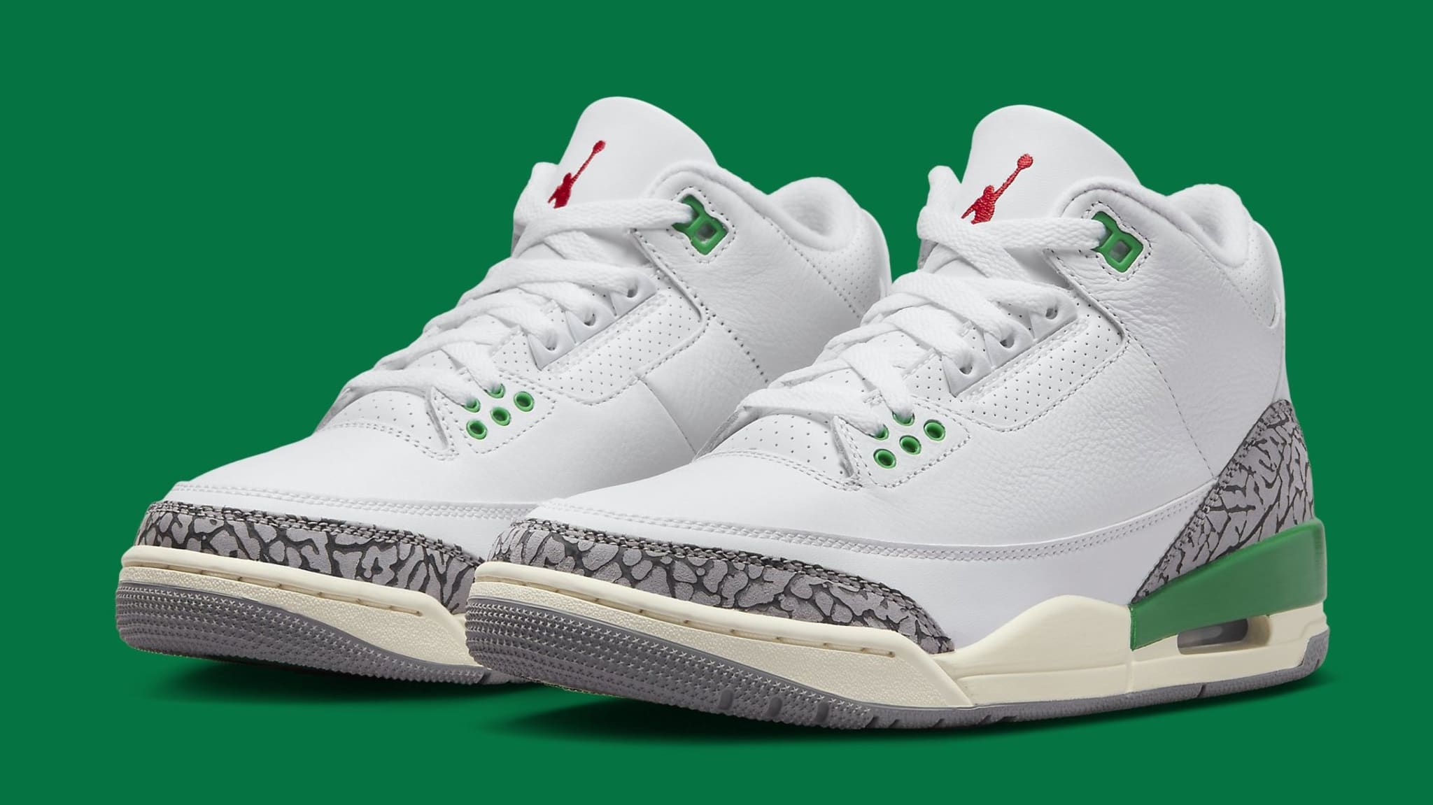 Air Jordan 3 Retro Women's 'Lucky Green' CK9246 136 Pair