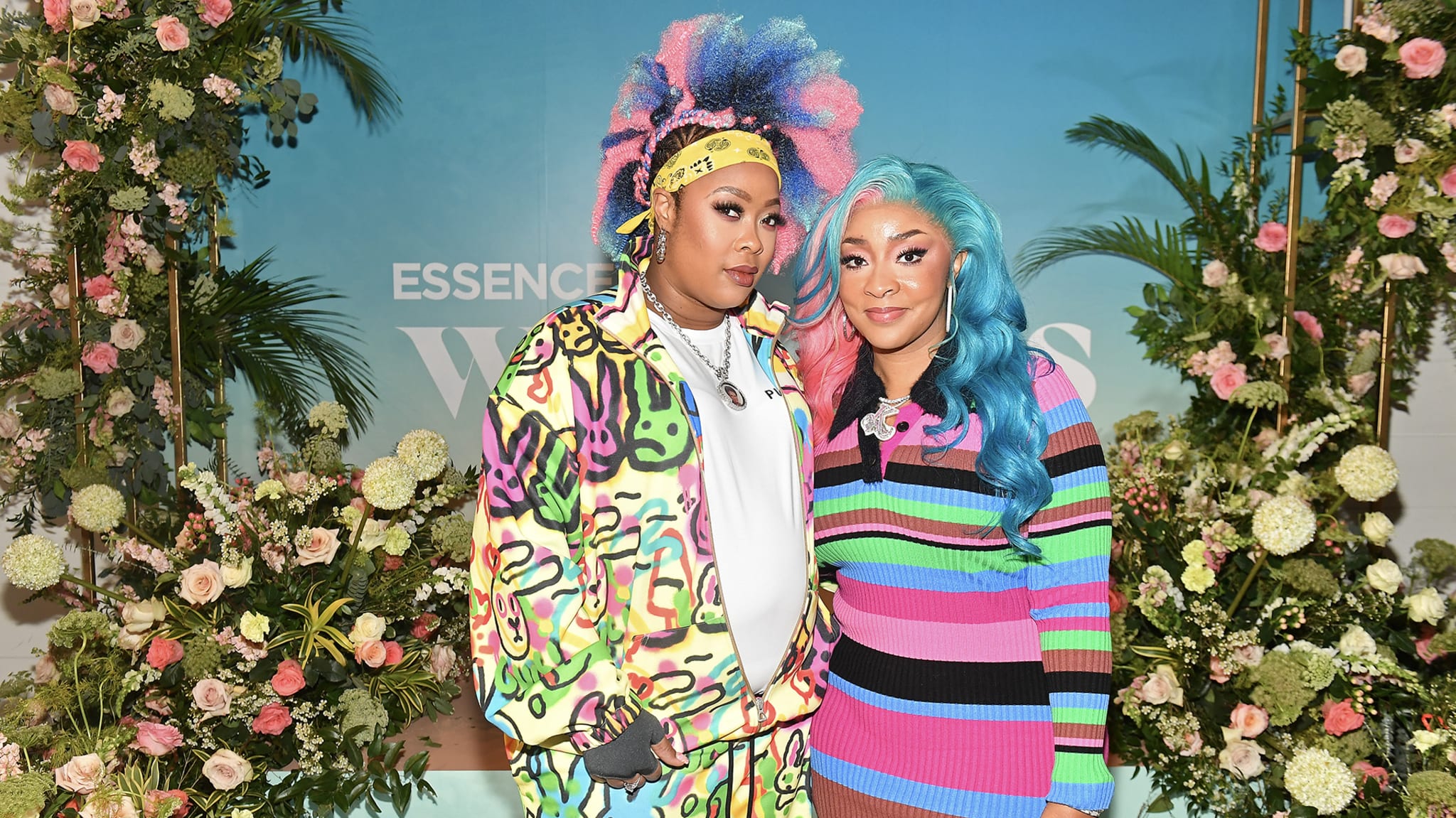 Da Brat and Jesseca Dupart attend the 2023 ESSENCE Wellness House