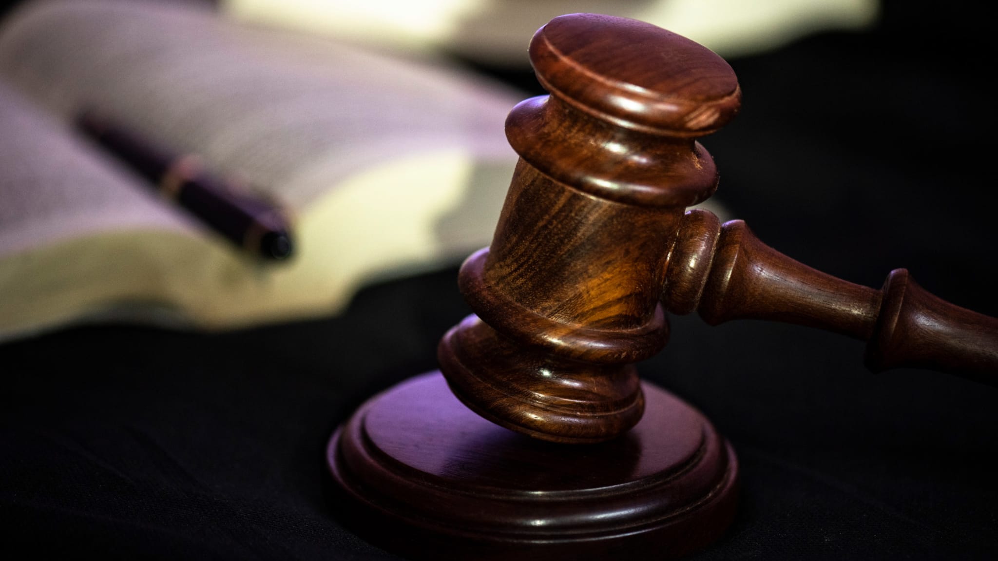 a judge's gavel is pictured