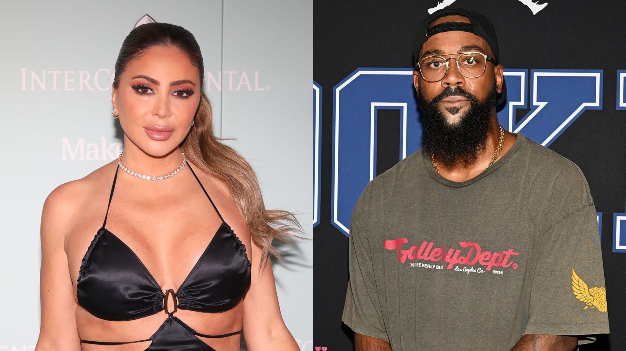 Larsa Pippen and Marcus Jordan in a splice image