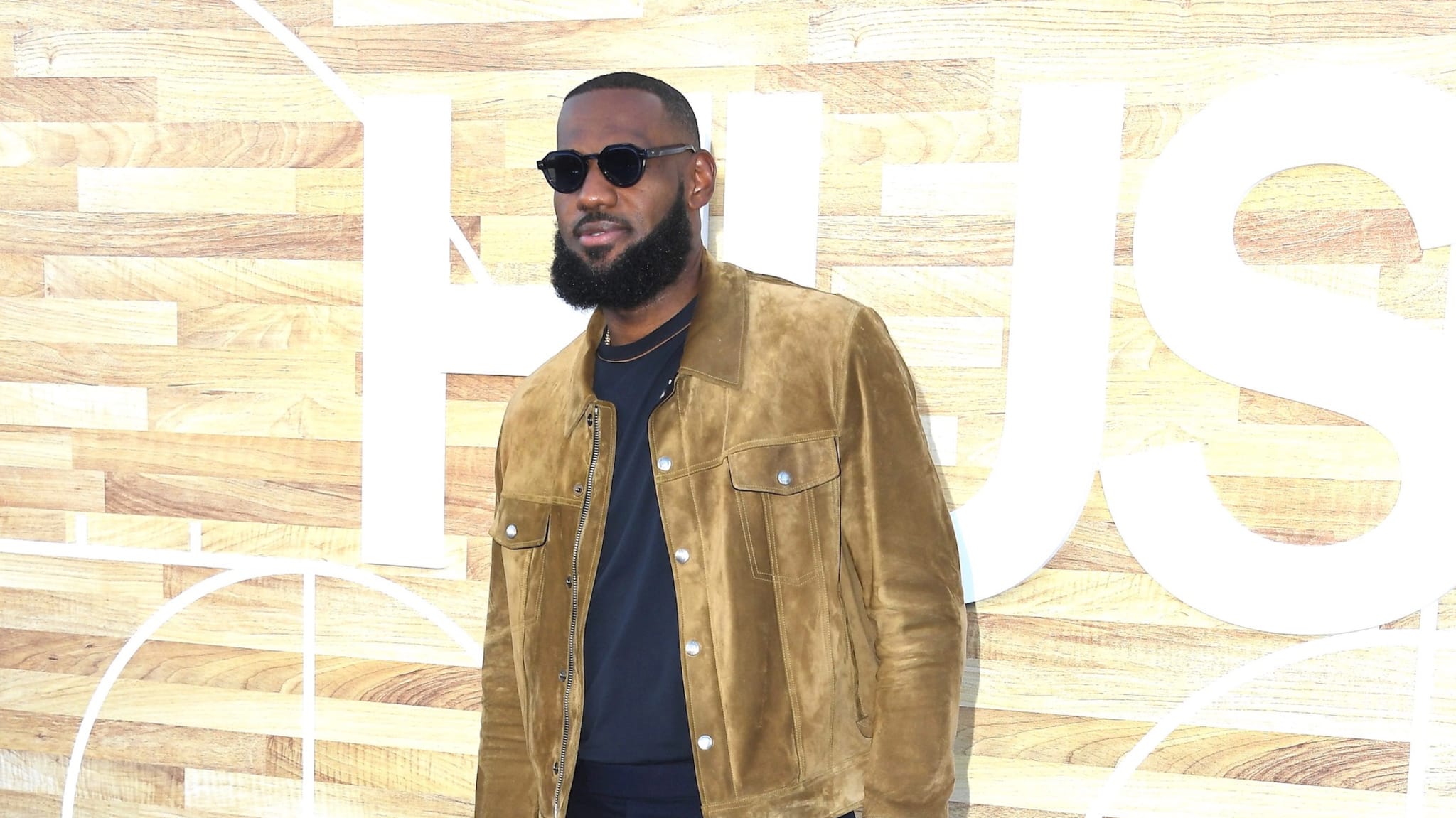 LeBron James arrives at the Los Angeles Premiere Of Netflix's "Hustle"