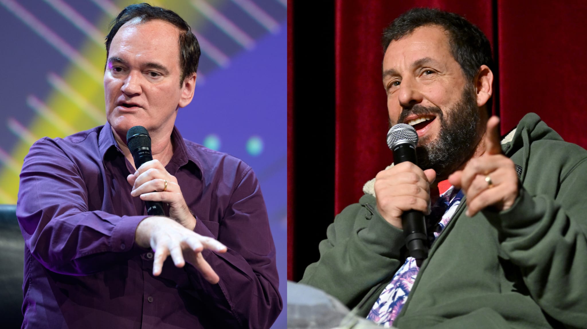 Tarantion and Sandler are seen in side by side image splice