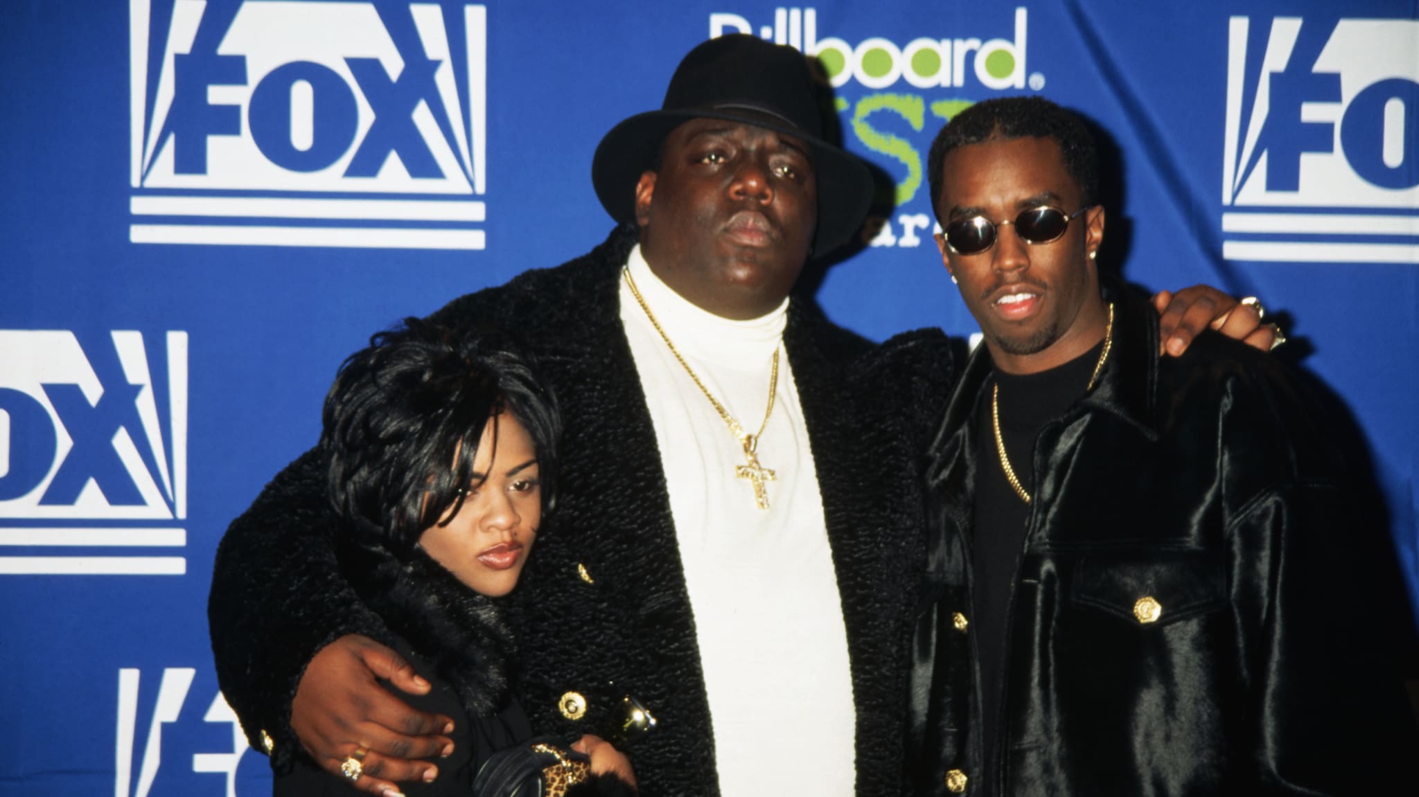 Biggie Smalls, Puff Daddy, and Lil Kim Pose For a Photo