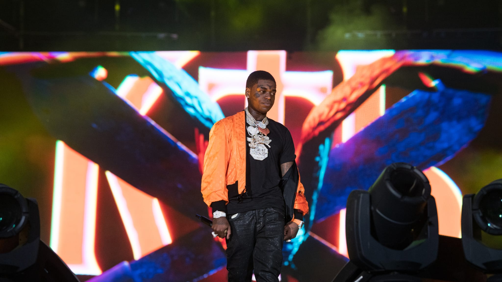 Kodak Black is seen at a festival