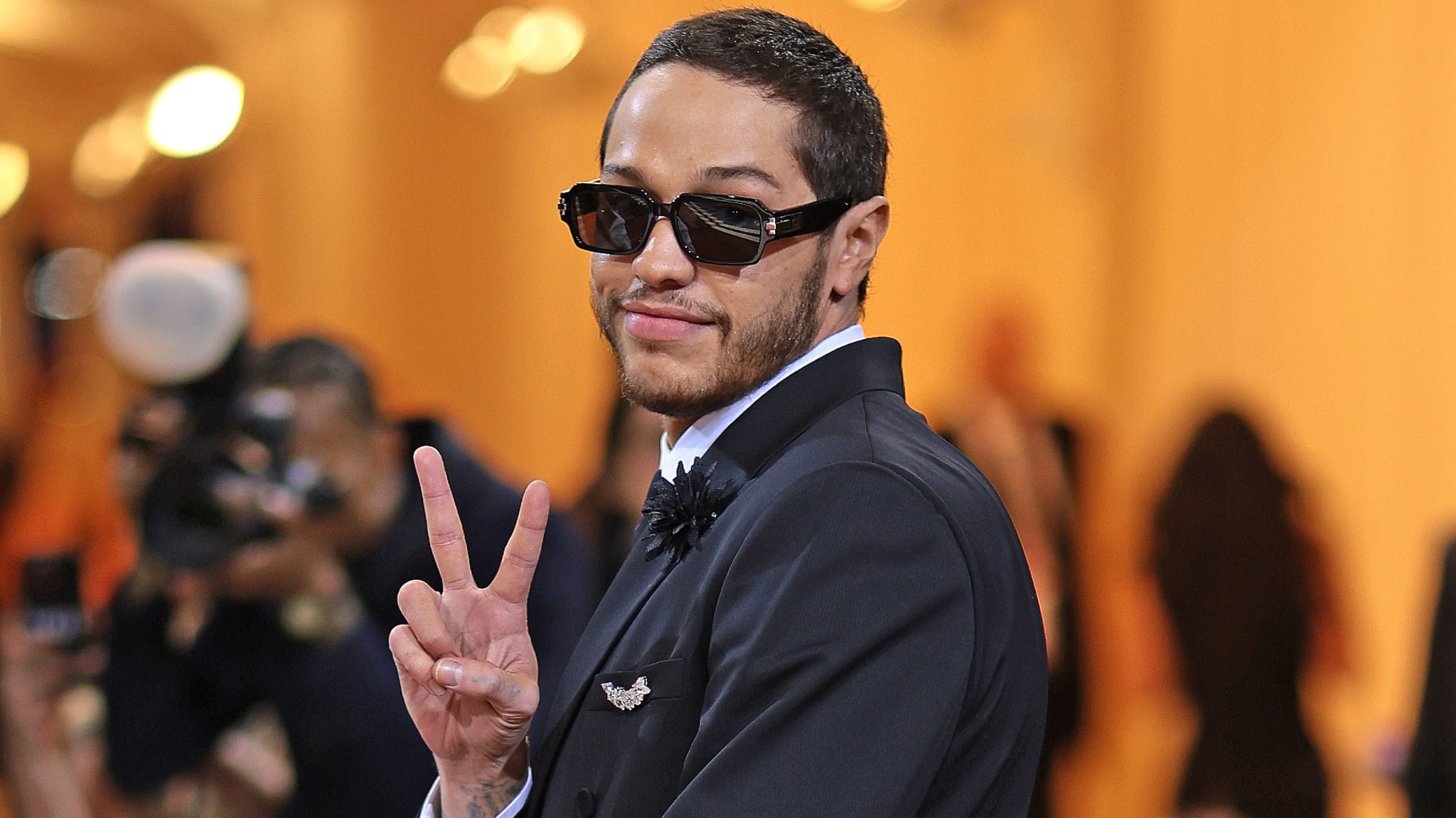 Pete Davidson is pictured at the Met Gala