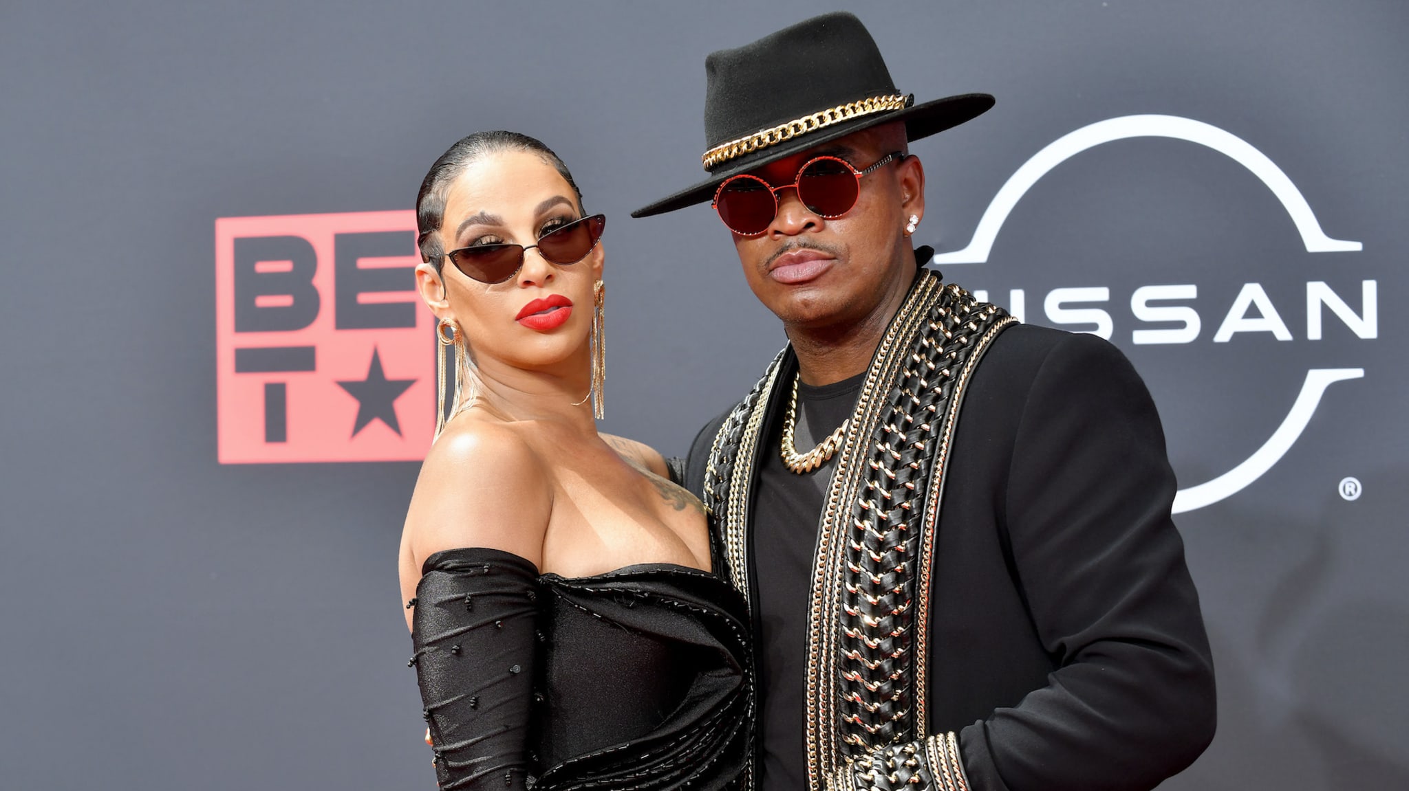 Ne-Yo and wife Crystal photographed at BET Awards