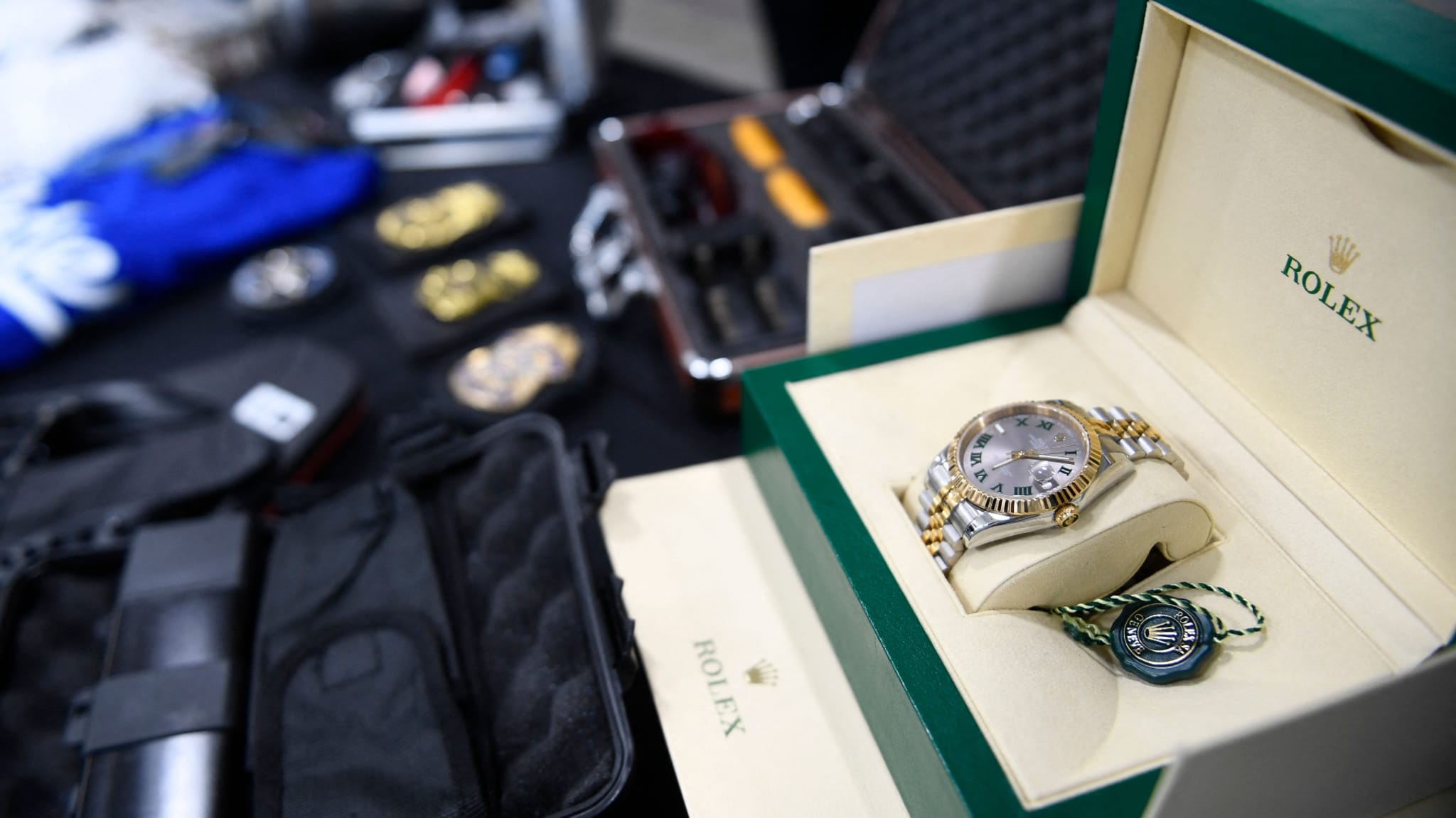 A counterfeit Rolex watch seized by US Customs and Border Protection.