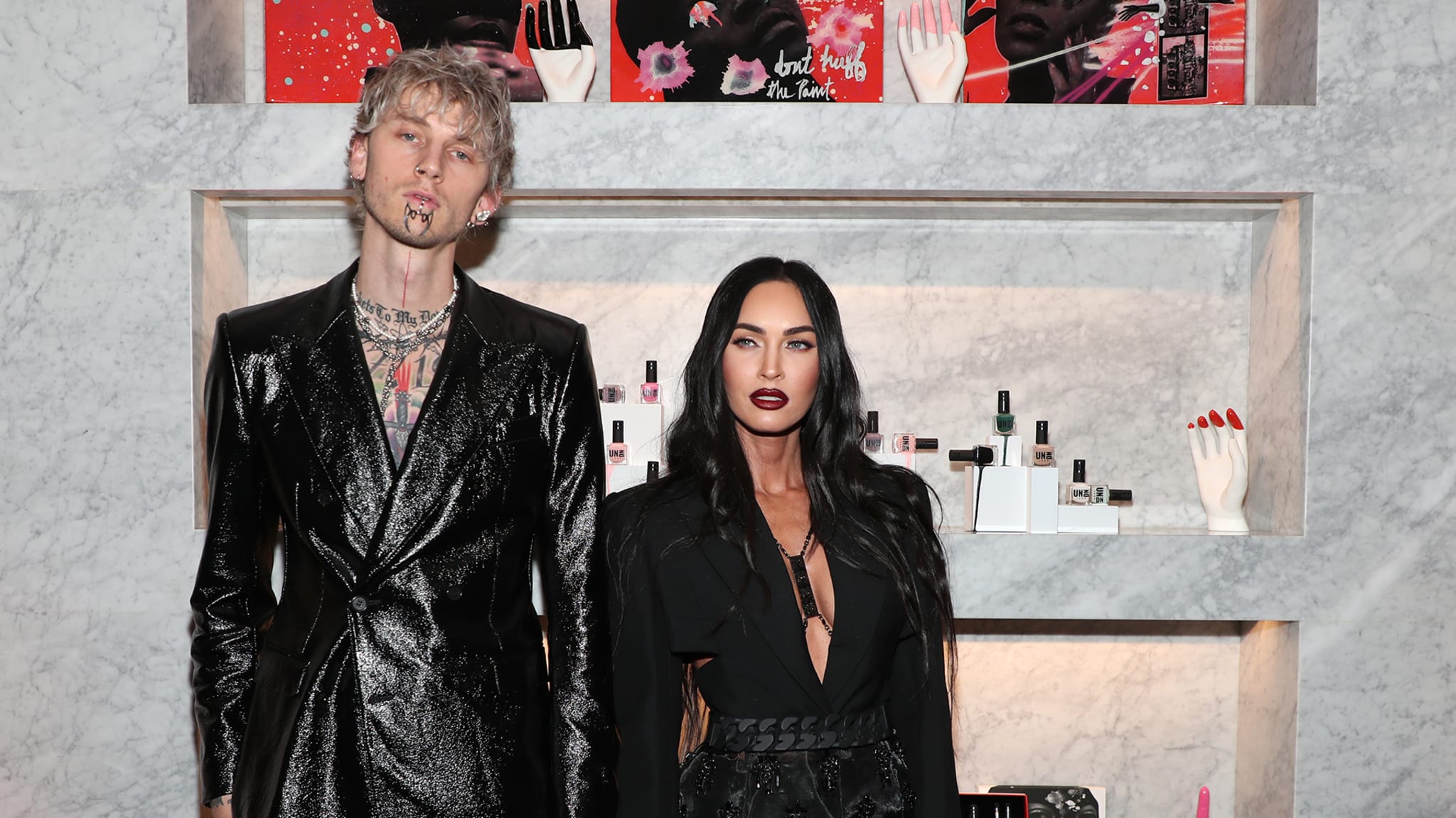 Machine Gun Kelly and Megan Fox attend Machine Gun Kelly's UN/DN LAQR Launch Event
