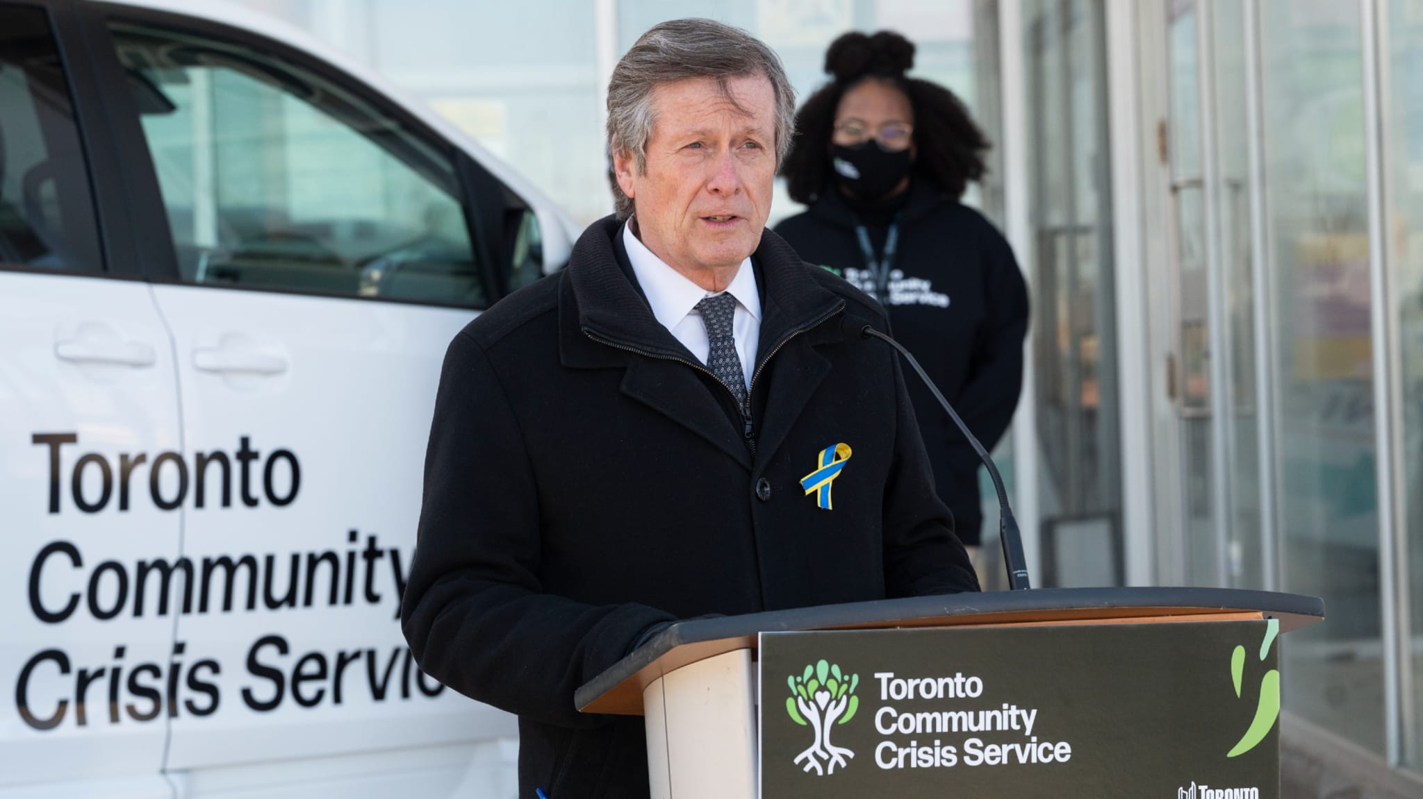 John Tory announcing the community crisis pilot projects