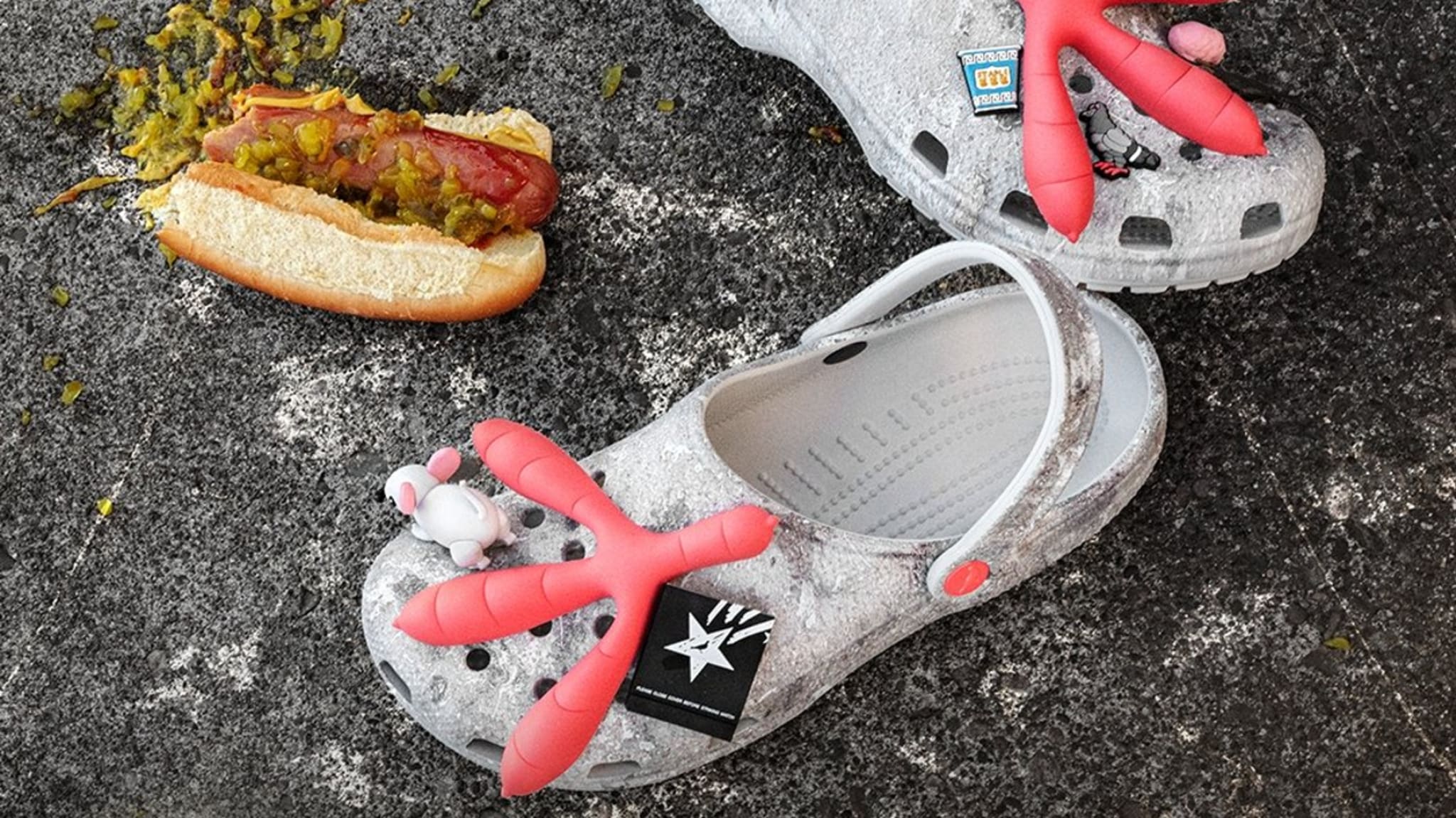 A look at a new pair of Crocs is pictured