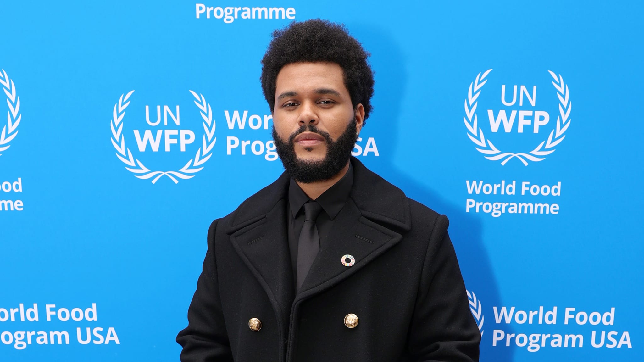 The Weeknd poses for the camera