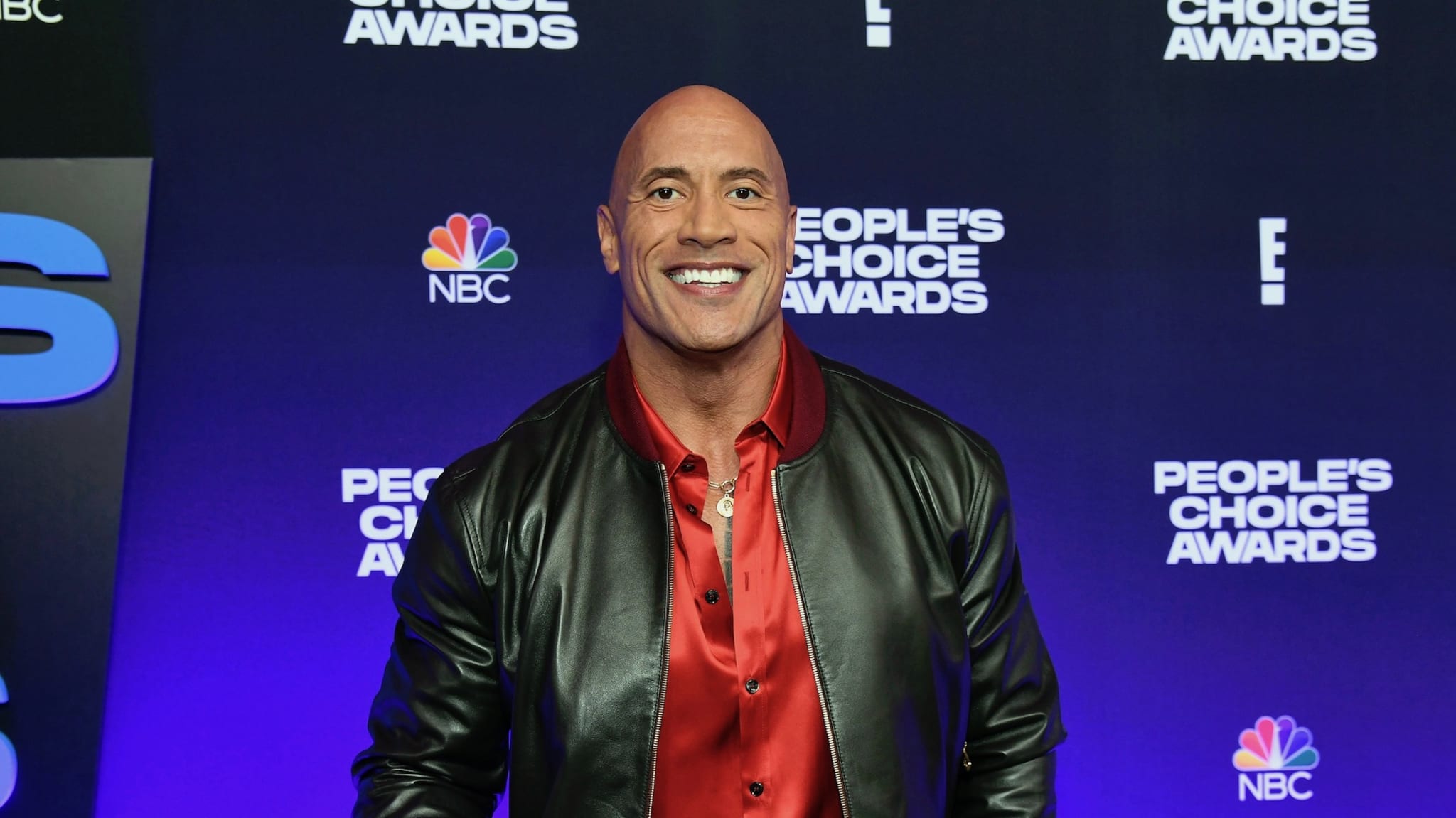 Dwayne Johnson attends the People's Choice Awards at Barker Hangar