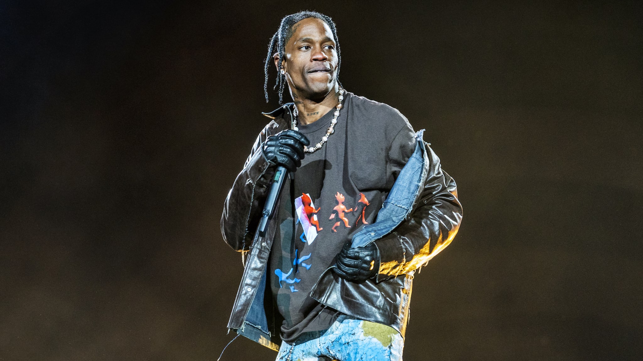 Travis Scott performs during 2021 Astroworld Festival.