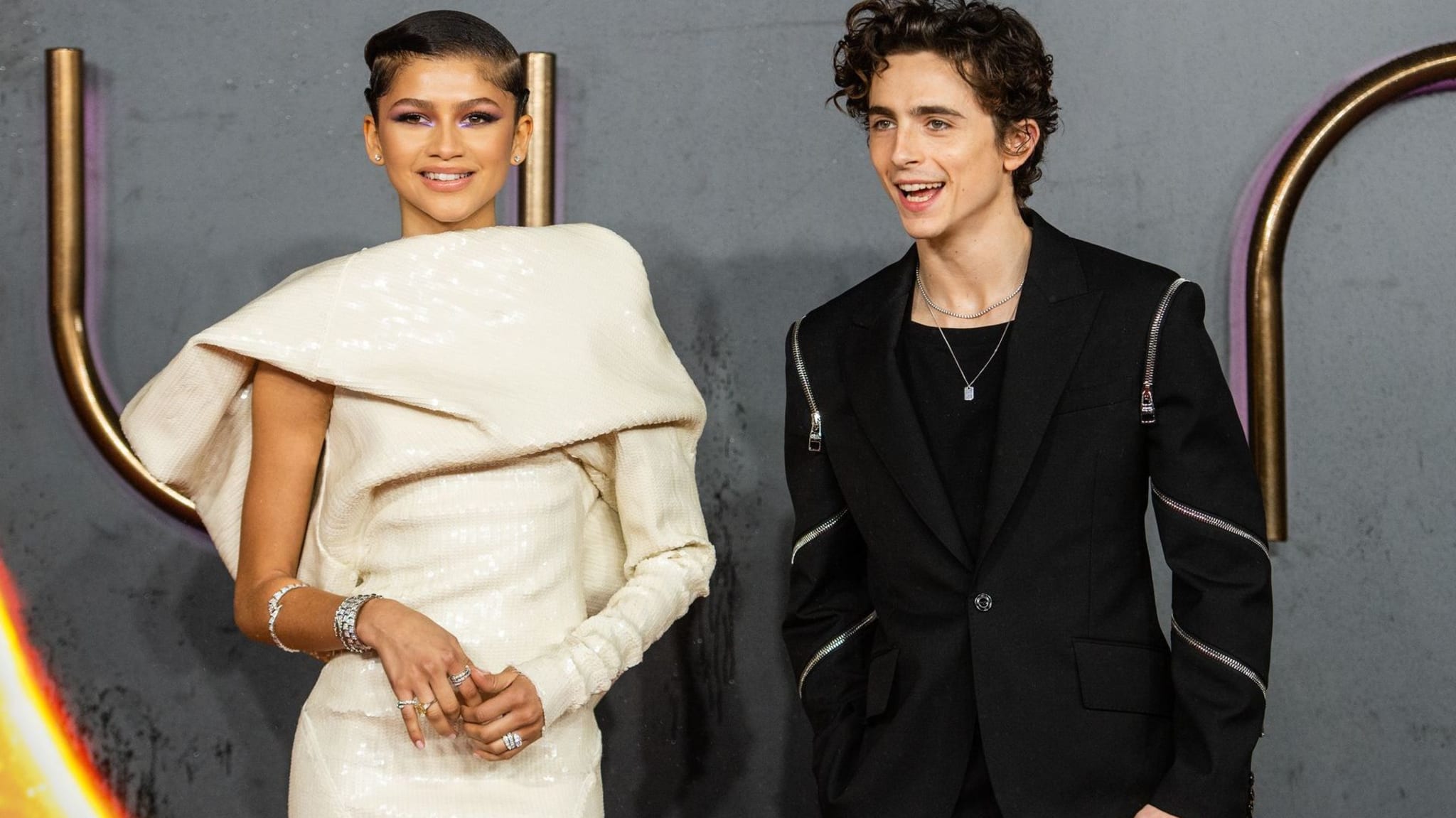 Zendaya and Timothée Chalamet at the 'Dune' Red Carpet