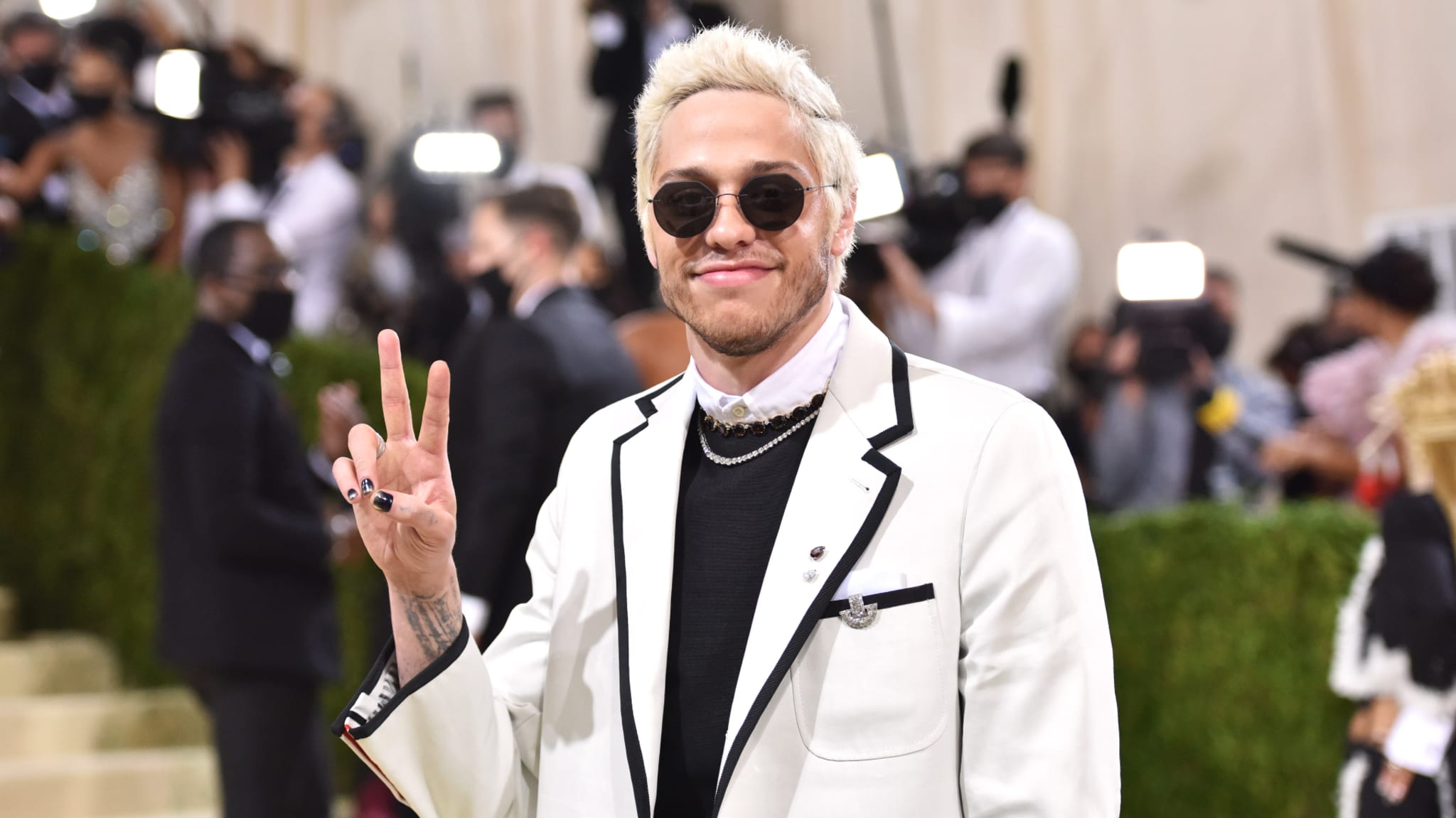 Pete Davidson attends 2021 Met Gala.