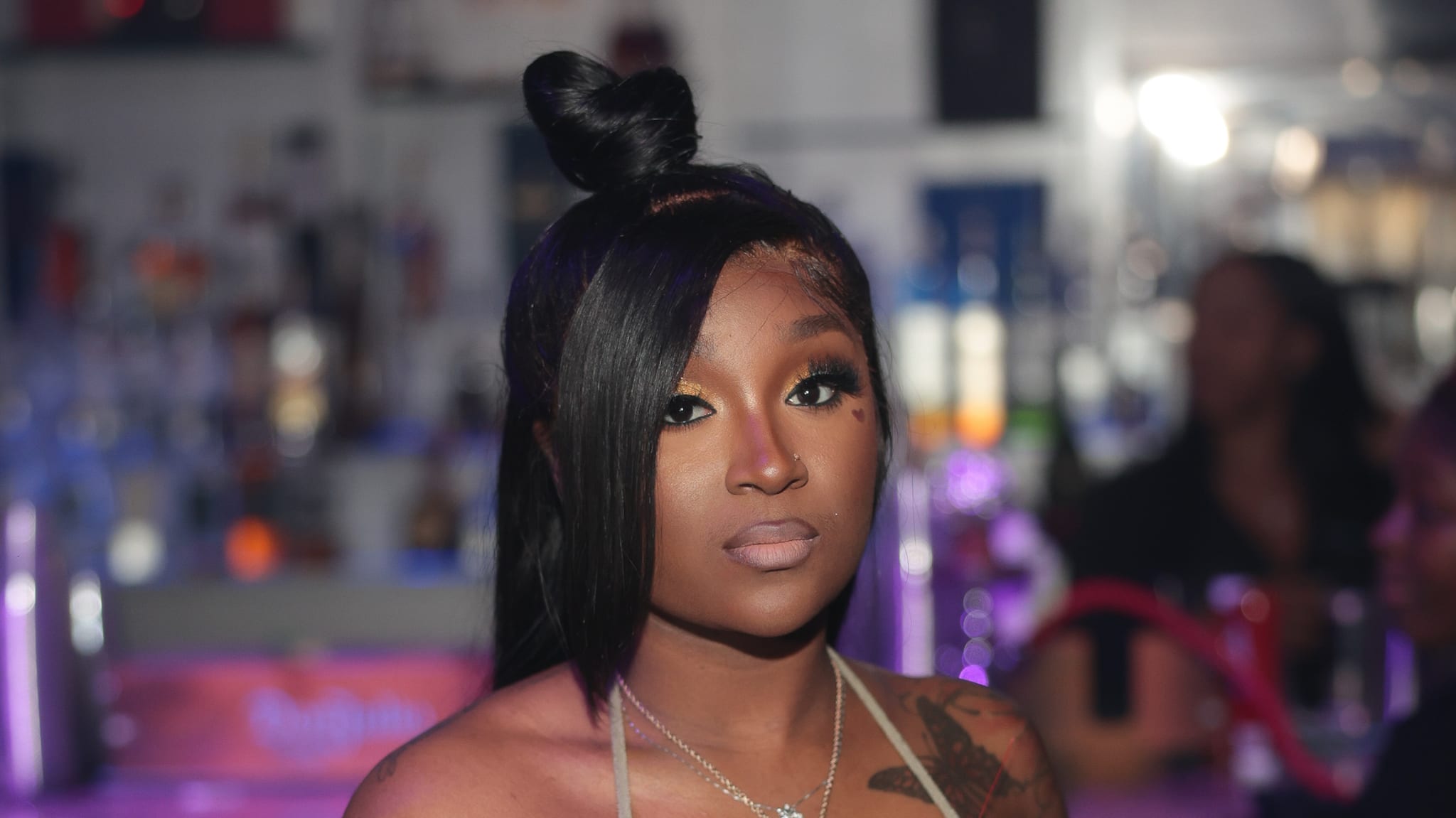 Erica Banks attends a Party at Atlantis Restaurant & Lounge