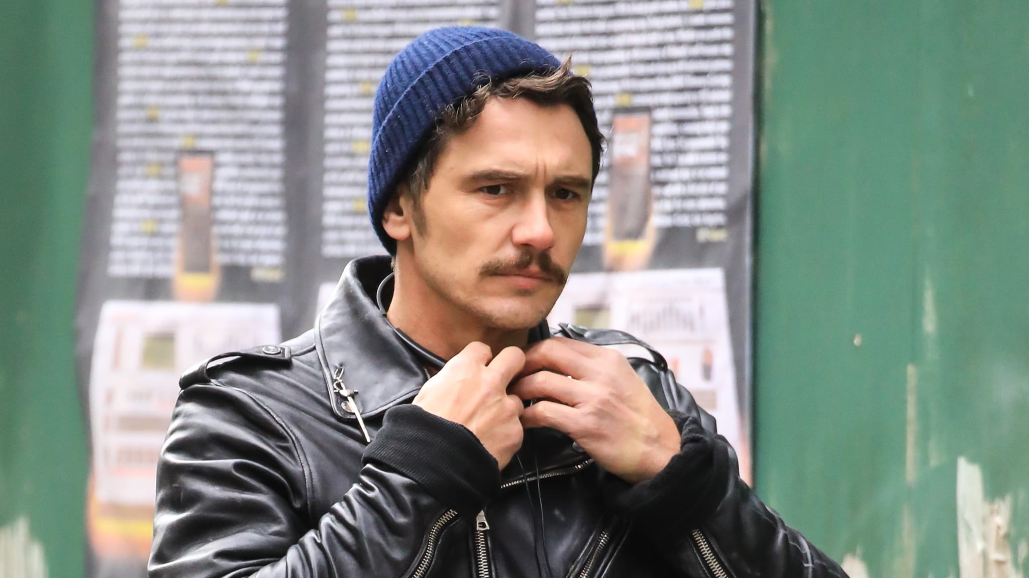 James Franco is seen filming 'The Deuce'