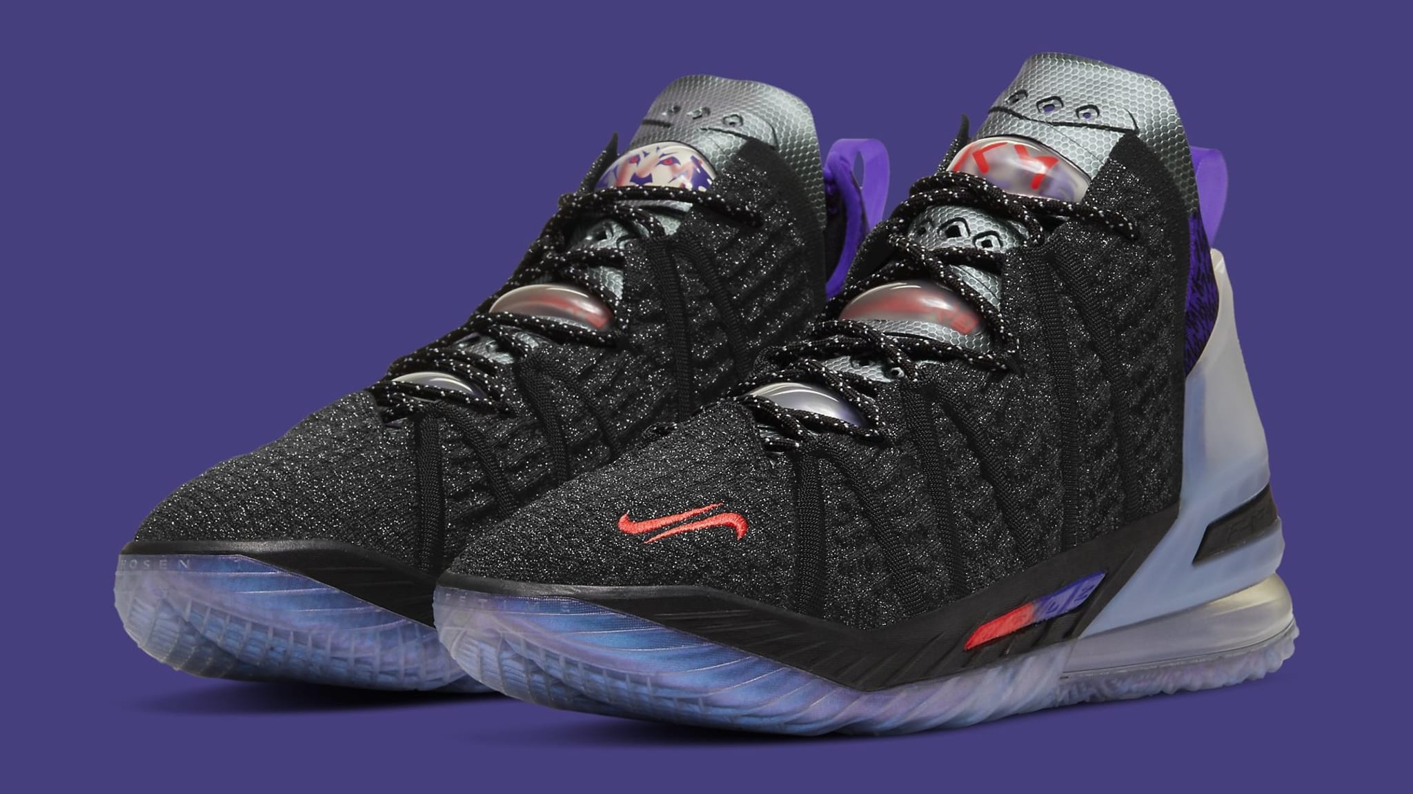 Kylian Mbappe x Nike LeBron 18 GS DB7644 001 Pair