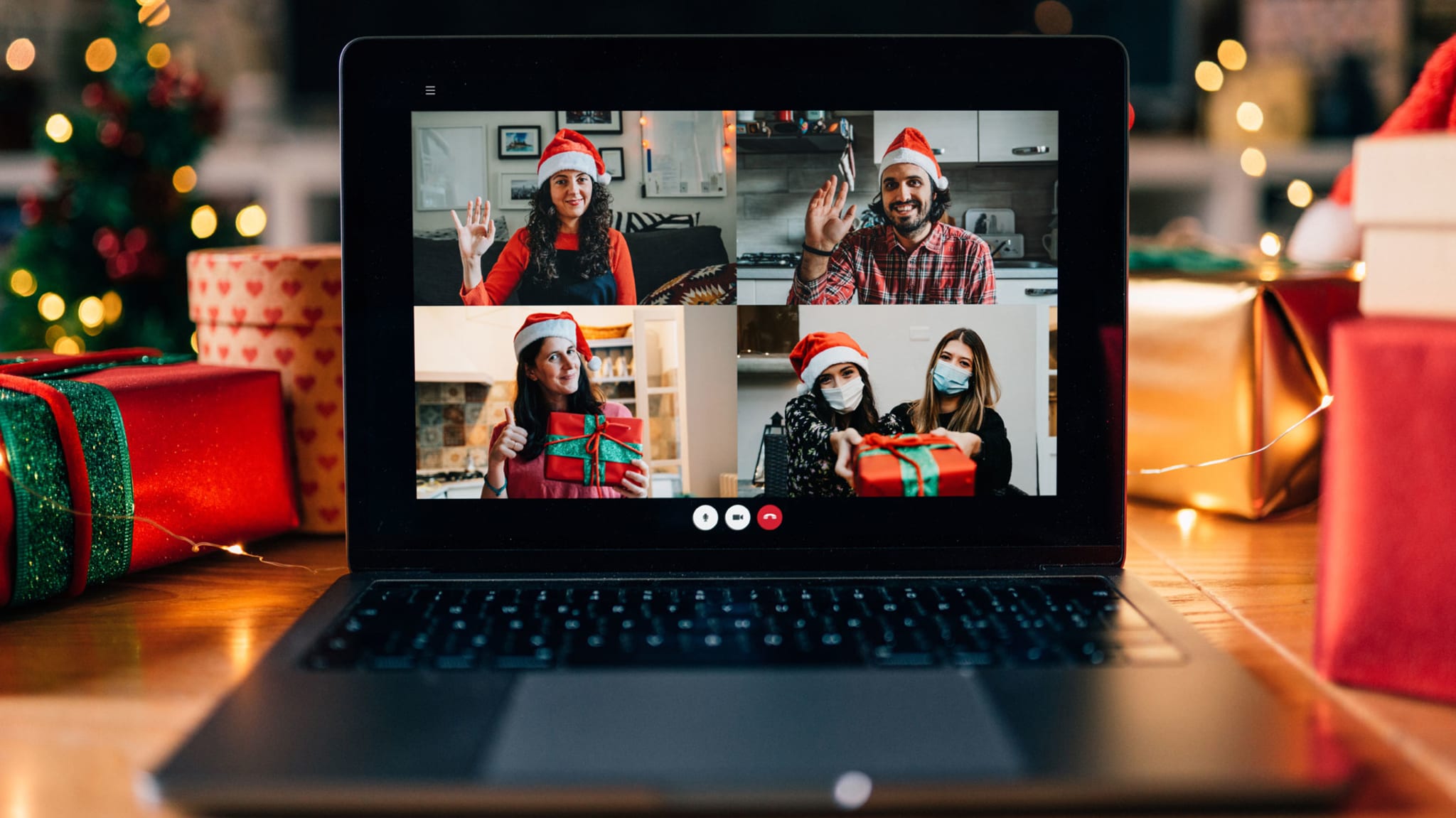 Christmas Zoom call.