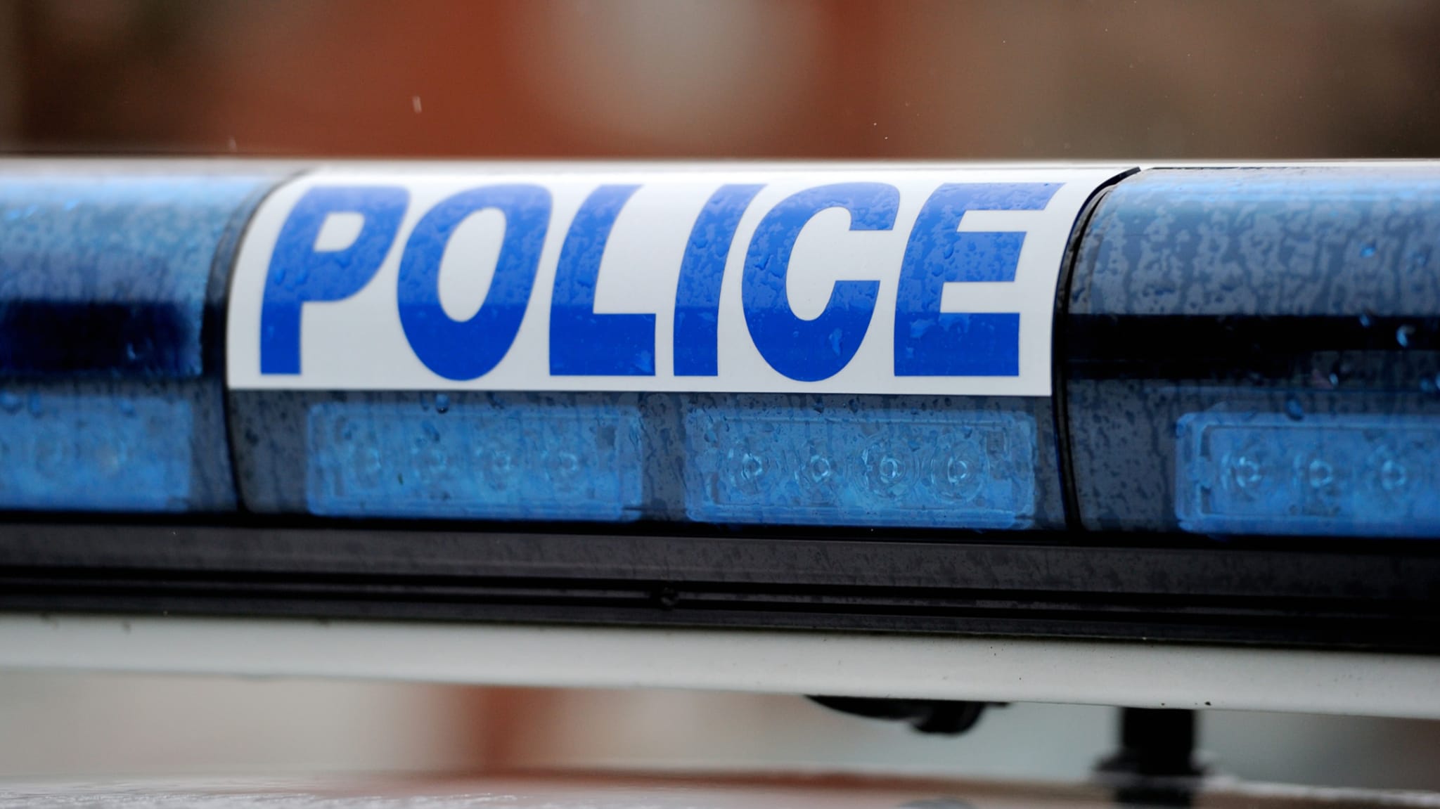 Picture taken on December 20, 2012 in Maubeuge of the flashing light of a police vehicle.