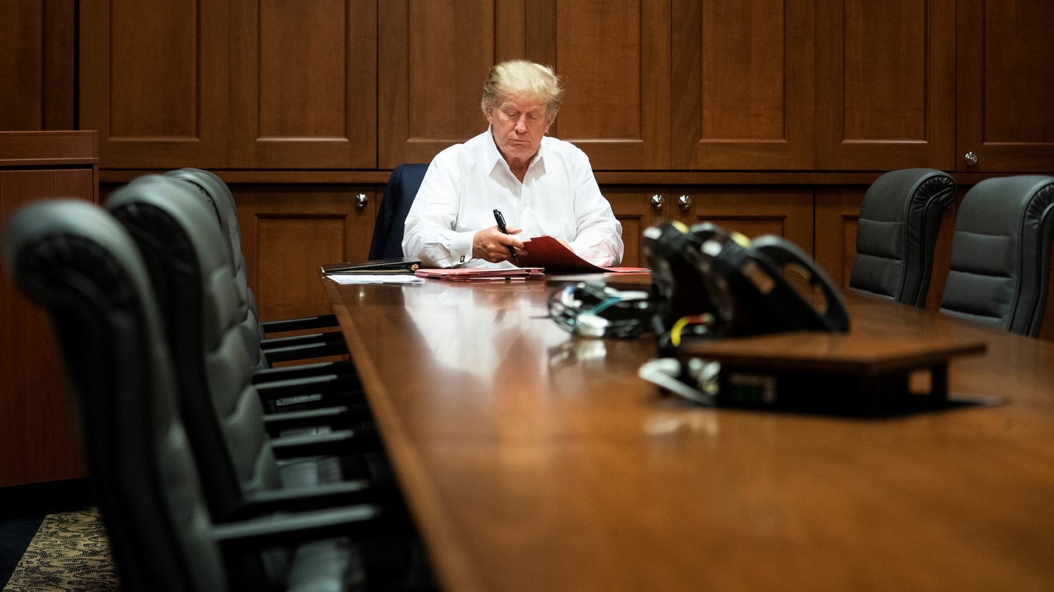 trump covid car ride