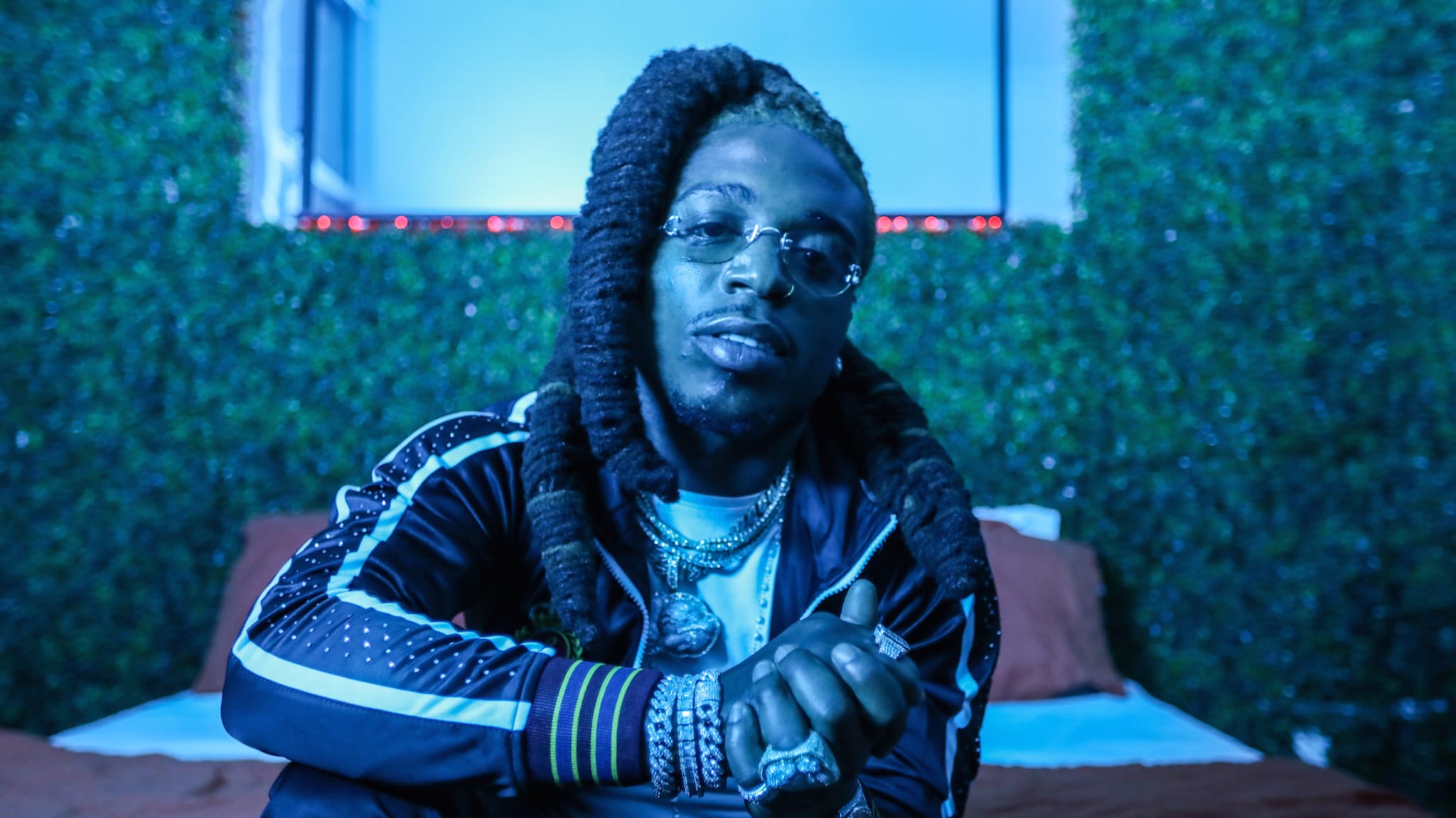 Jacquees on the set of Top of the week video shoot