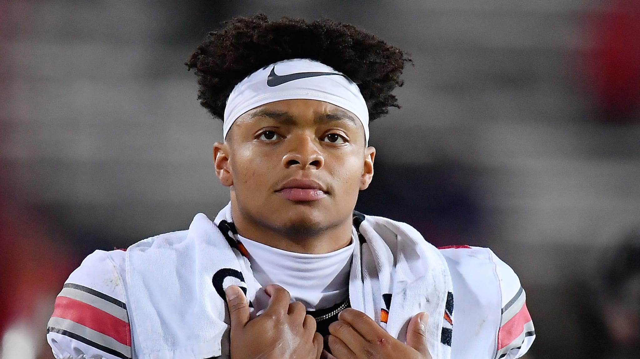 Justin Fields #1 of the Ohio State Buckeyes