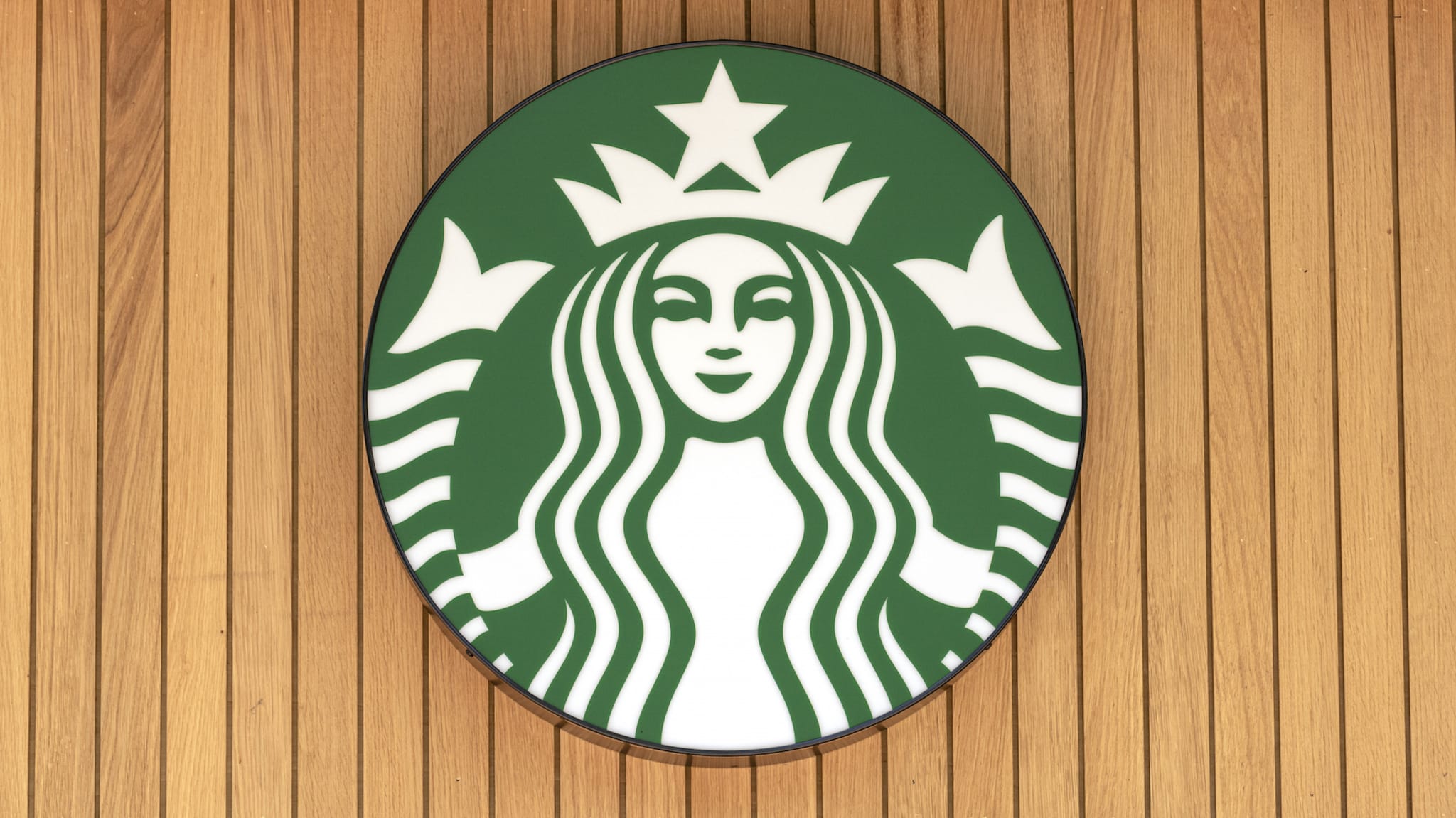 Starbucks logo seen on one of their branches