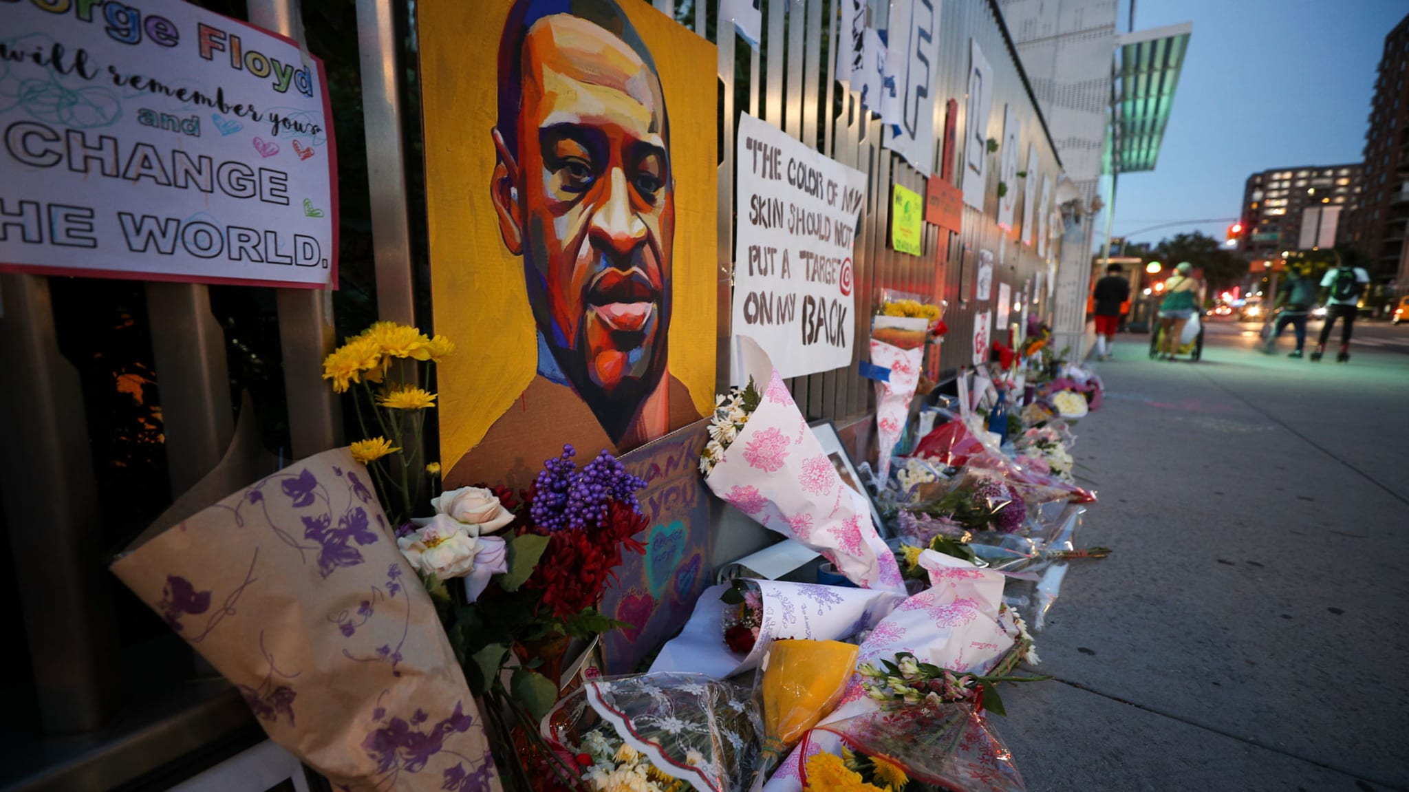 George Floyd mural in New York.