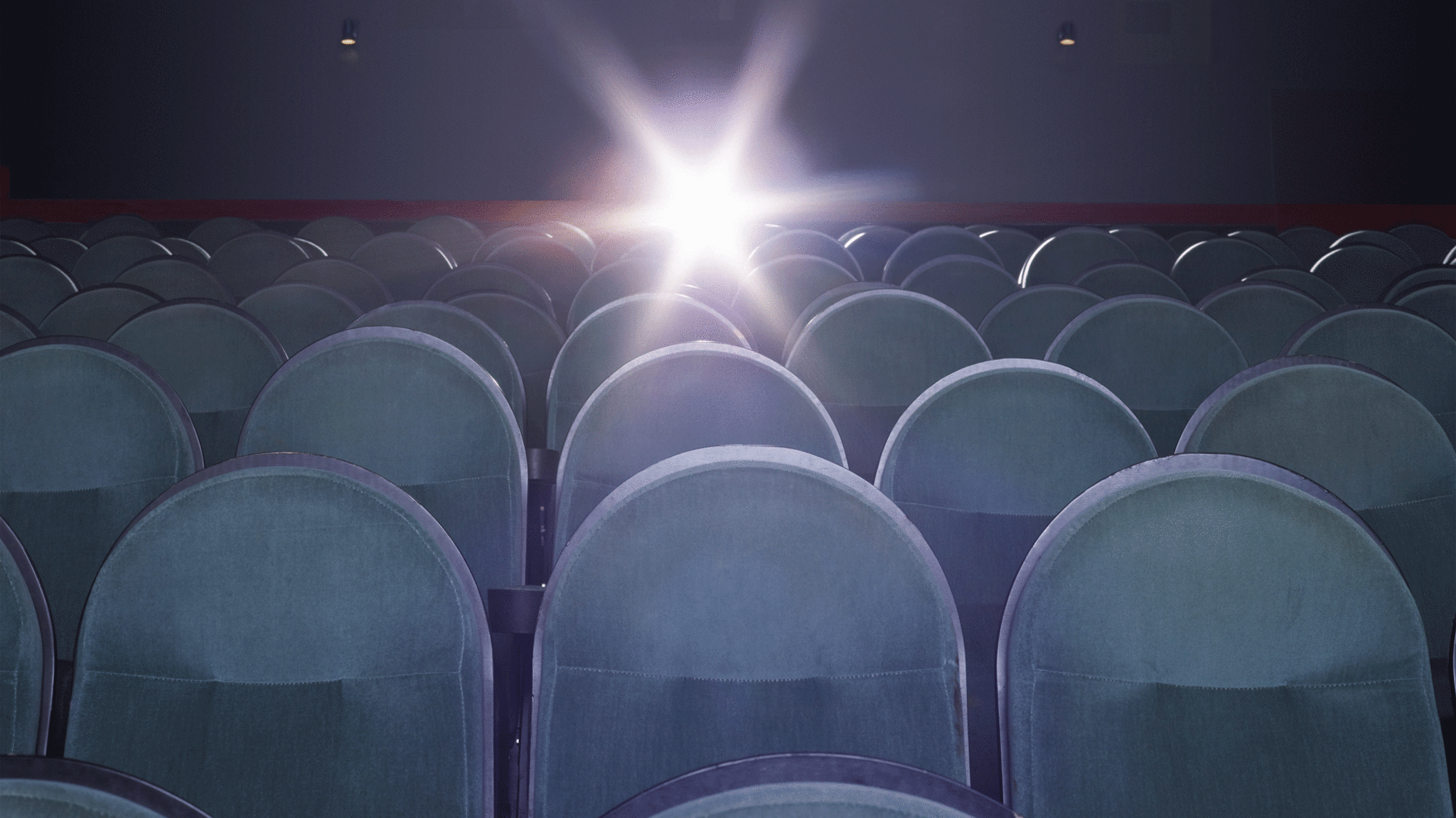 Empty movie theaters.
