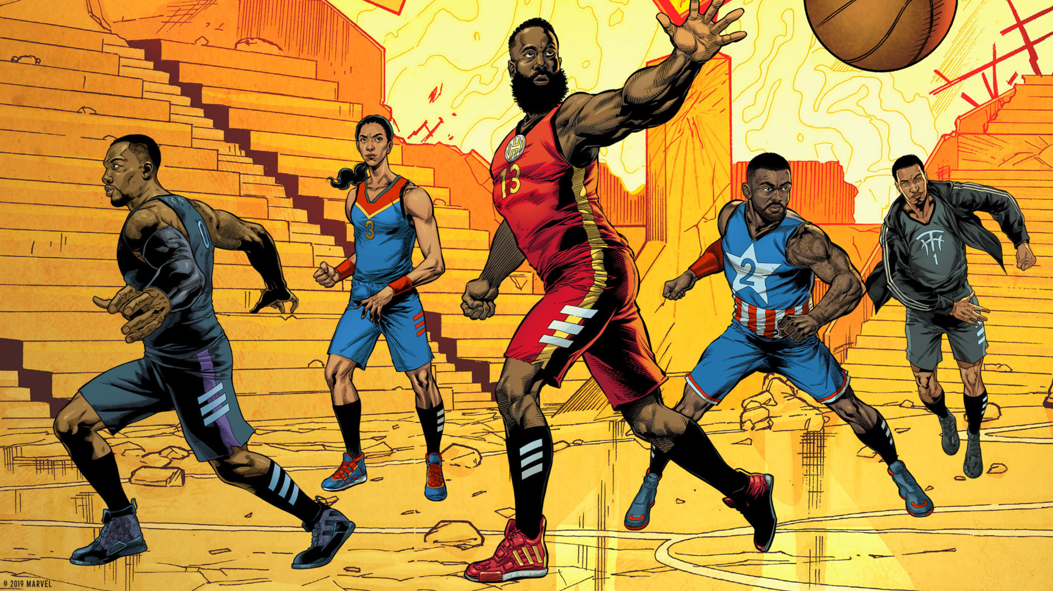 Marvel x Adidas Basketball 'Heroes Among Us' Collection