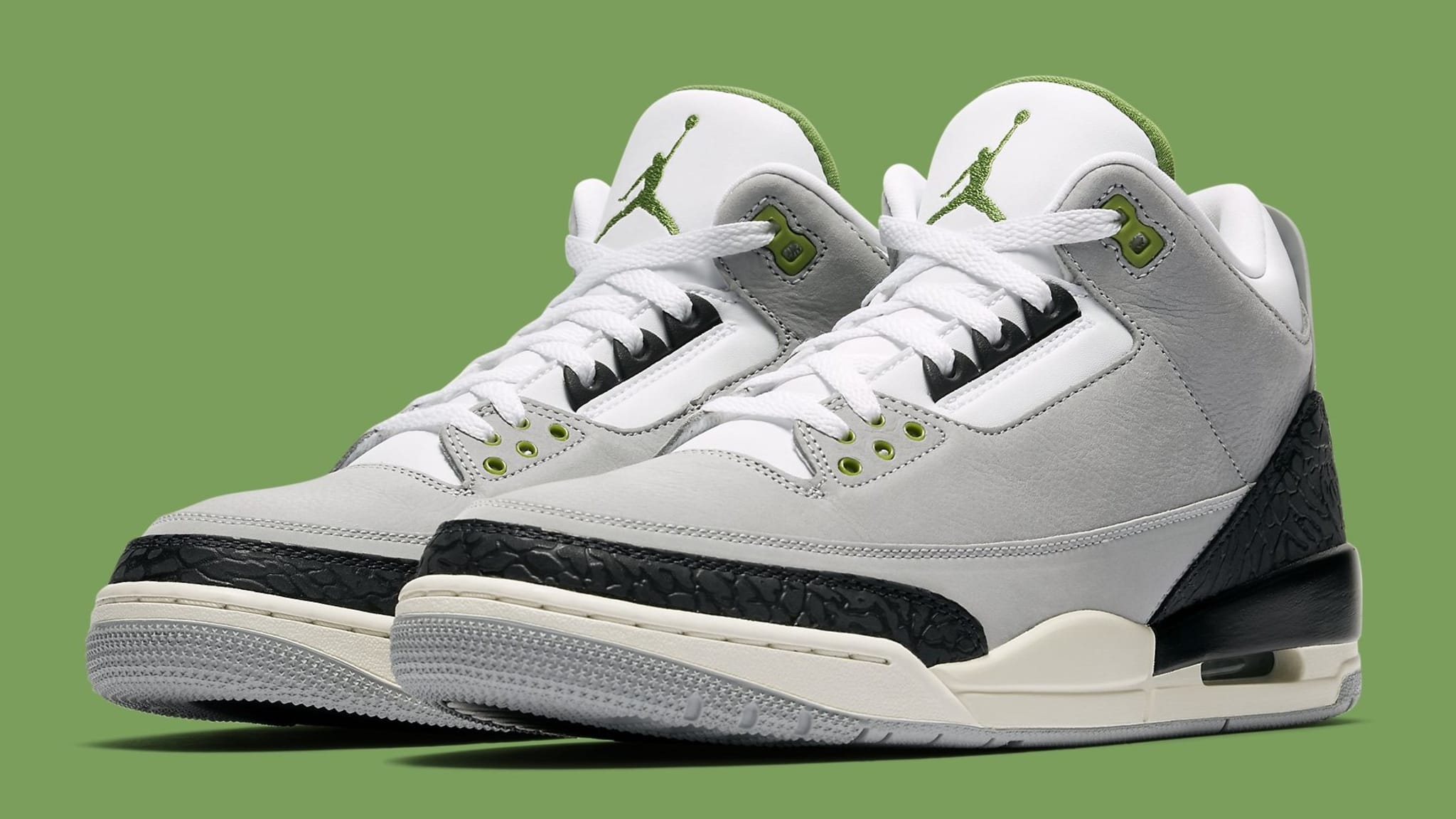 Air Jordan 3 III Chlorophyll Tinker Release Date 136064 006 Pair