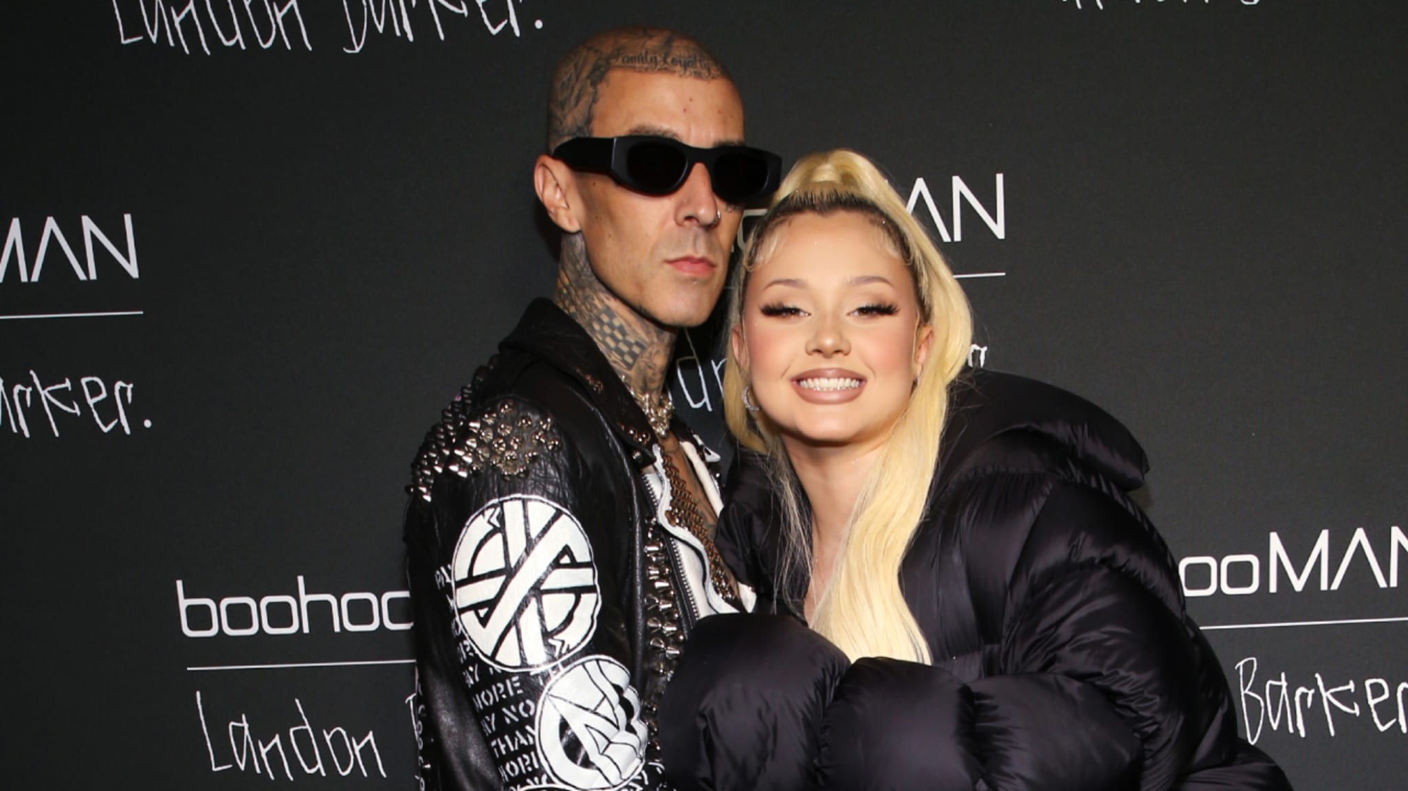 Travis Barker and Alabama Barker attend the boohooMAN x Landon Barker launch party at Desert 5 Spot on June 14, 2022 in Los Angeles, California.