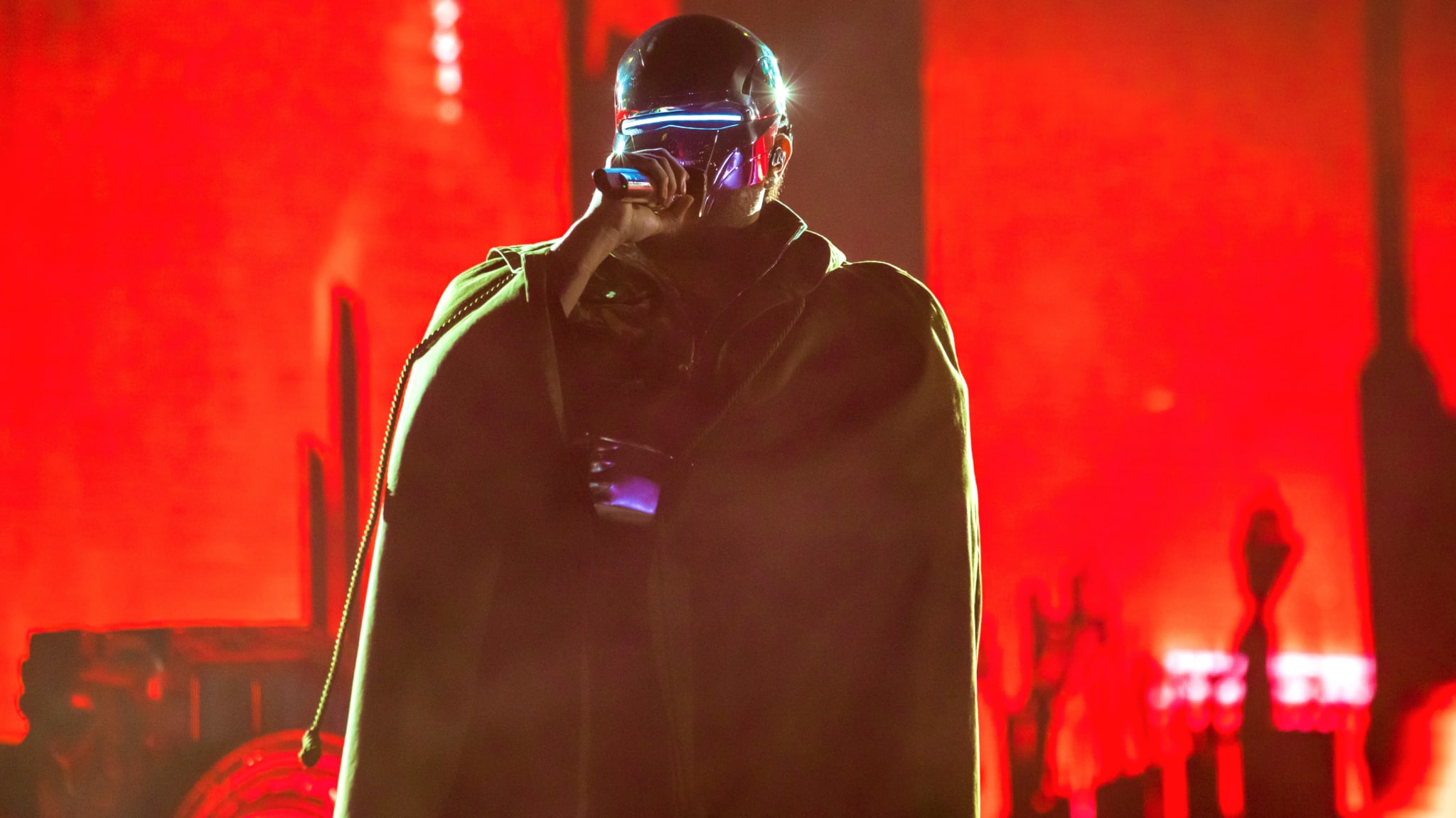The Weeknd channels Robocop at. ashow