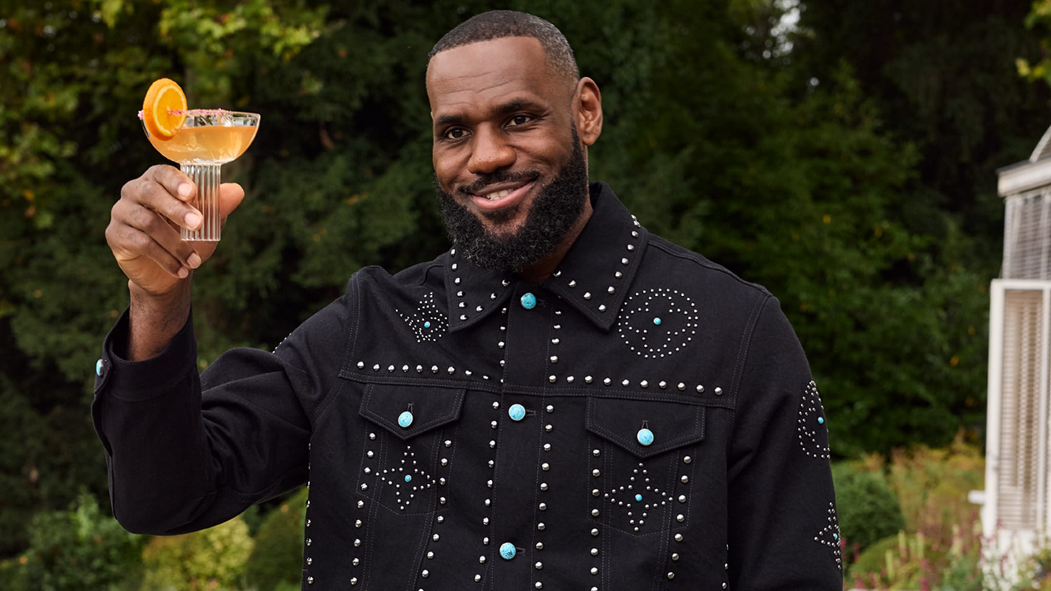 lebron holds drink