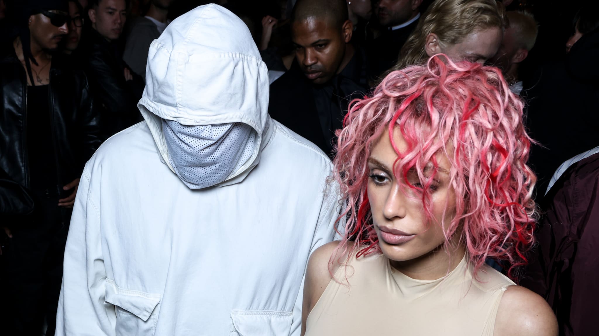 ye and bianca are pictured in paris