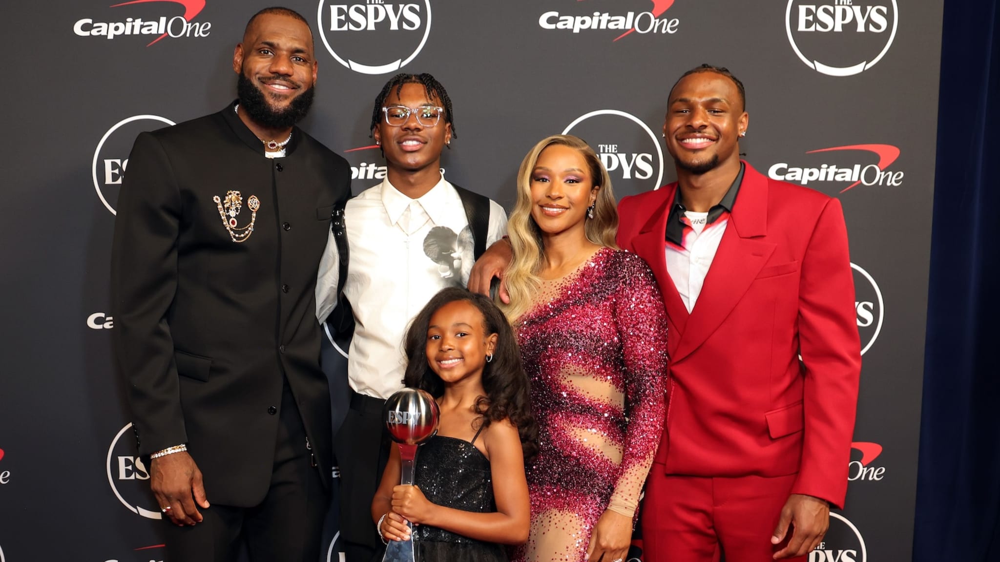 LeBron James and family