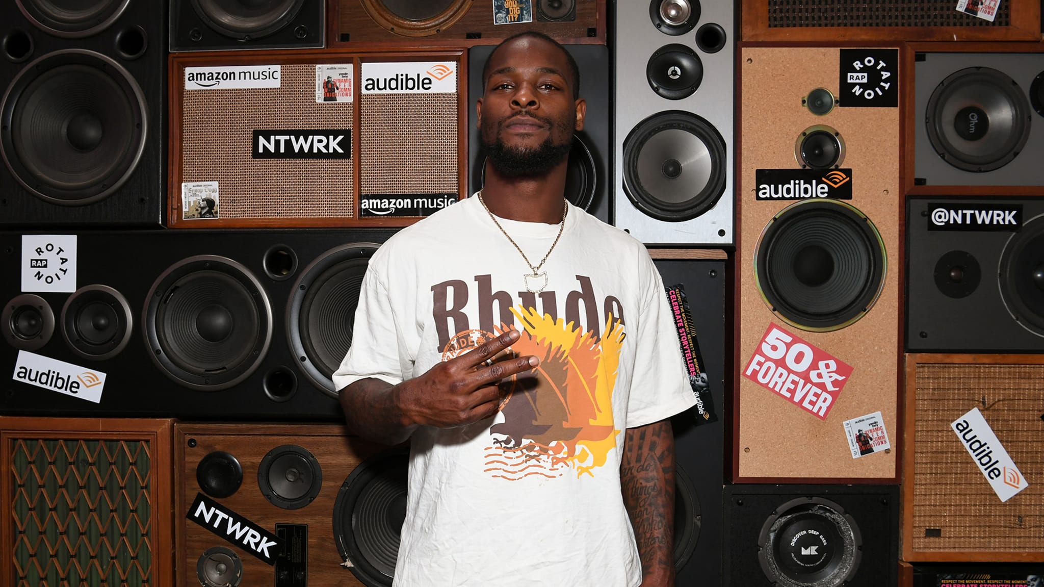 Le'Veon Bell attends Hip-Hop Sounds & Stories presented by NTWRK, Audible and Amazon Music.