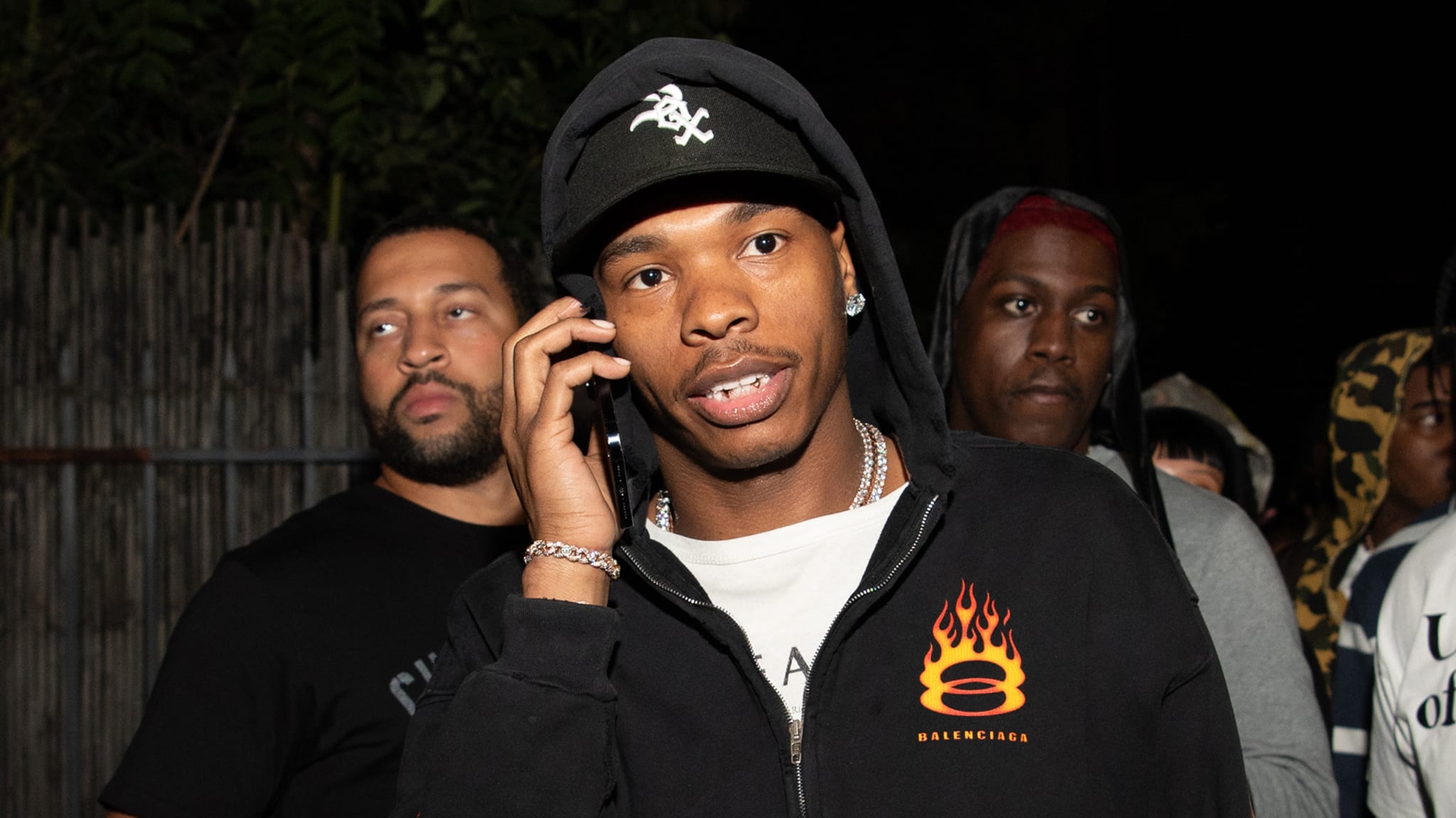 Lil Baby on the phone.